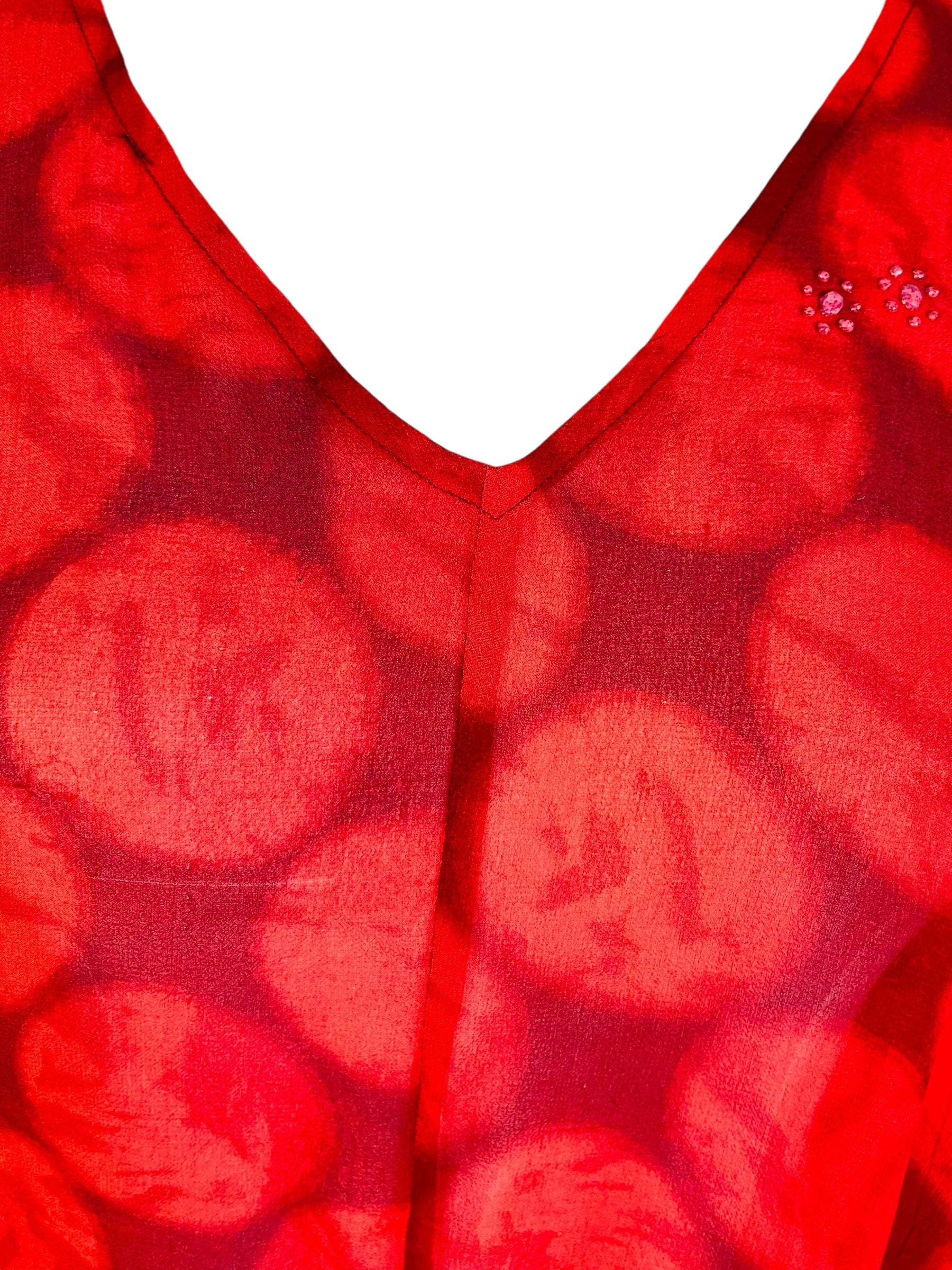 PRG7585 Sheer Avatar Pure Silk Waterfall Top