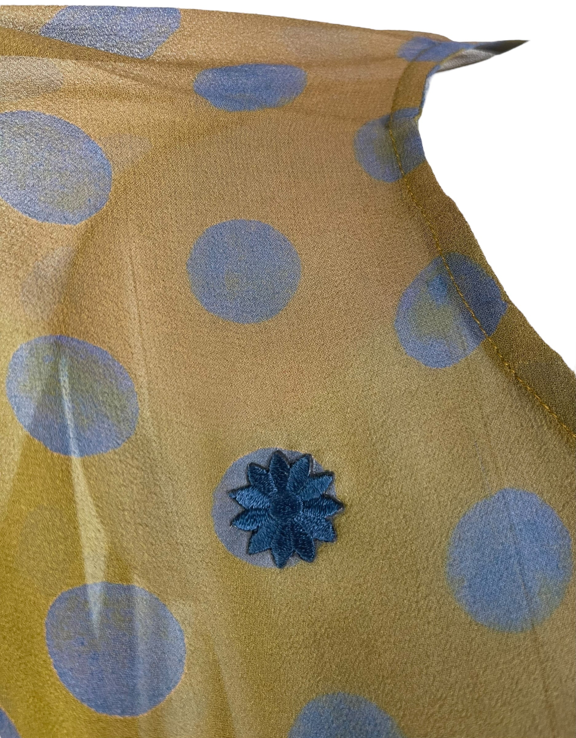 PRG7567 Sheer Avatar Pure Silk Waterfall Top