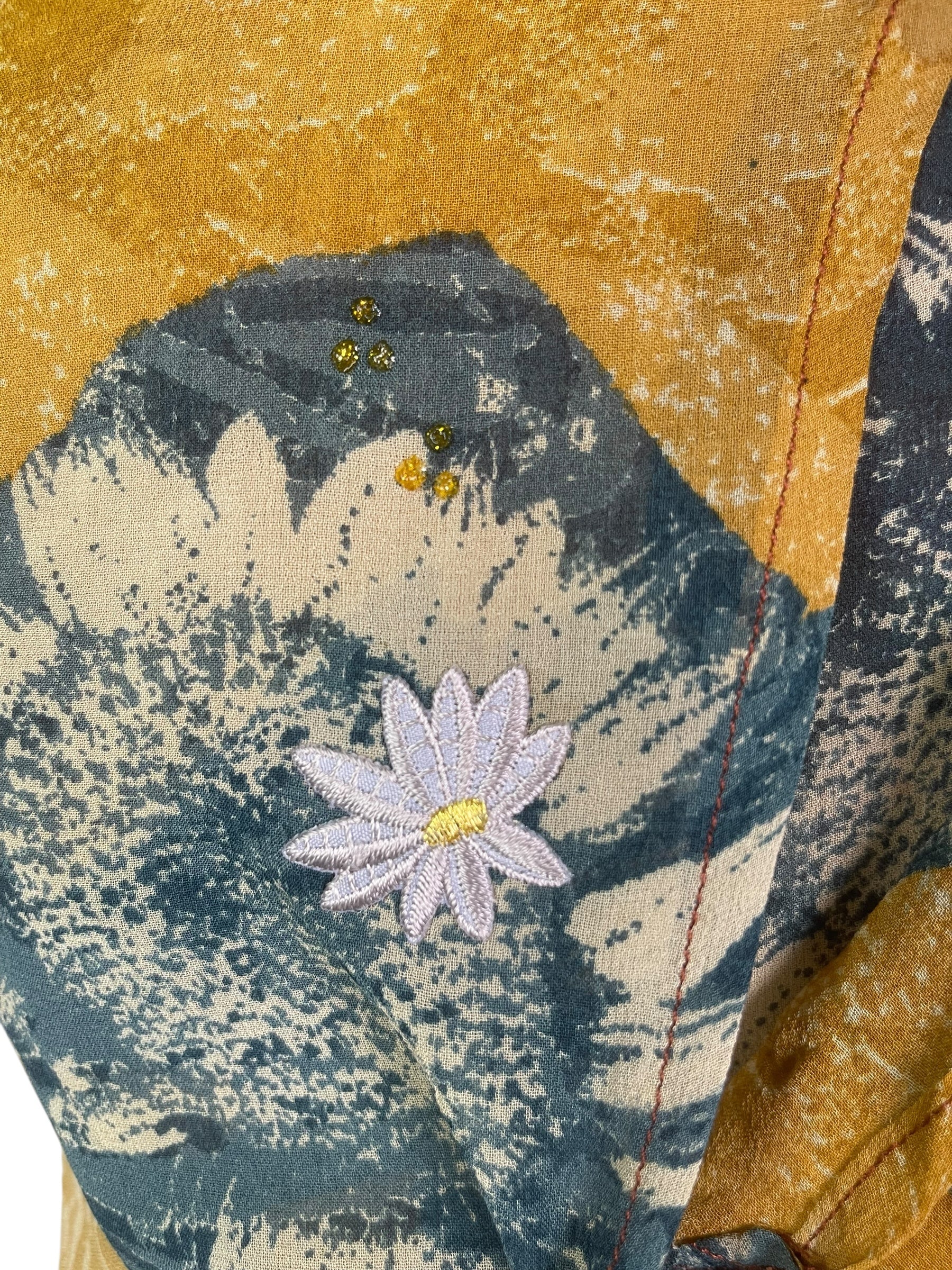 PREVIEW PRG8603 Sheer Avatar Pure Silk Waterfall Top by FEBRUARY2026 – Handmade ethical Waterfall Top from sariKNOTsari using upcycled silk. Designed in Canada for travel and slow fashion, loved from Toronto to LA to Sydney.