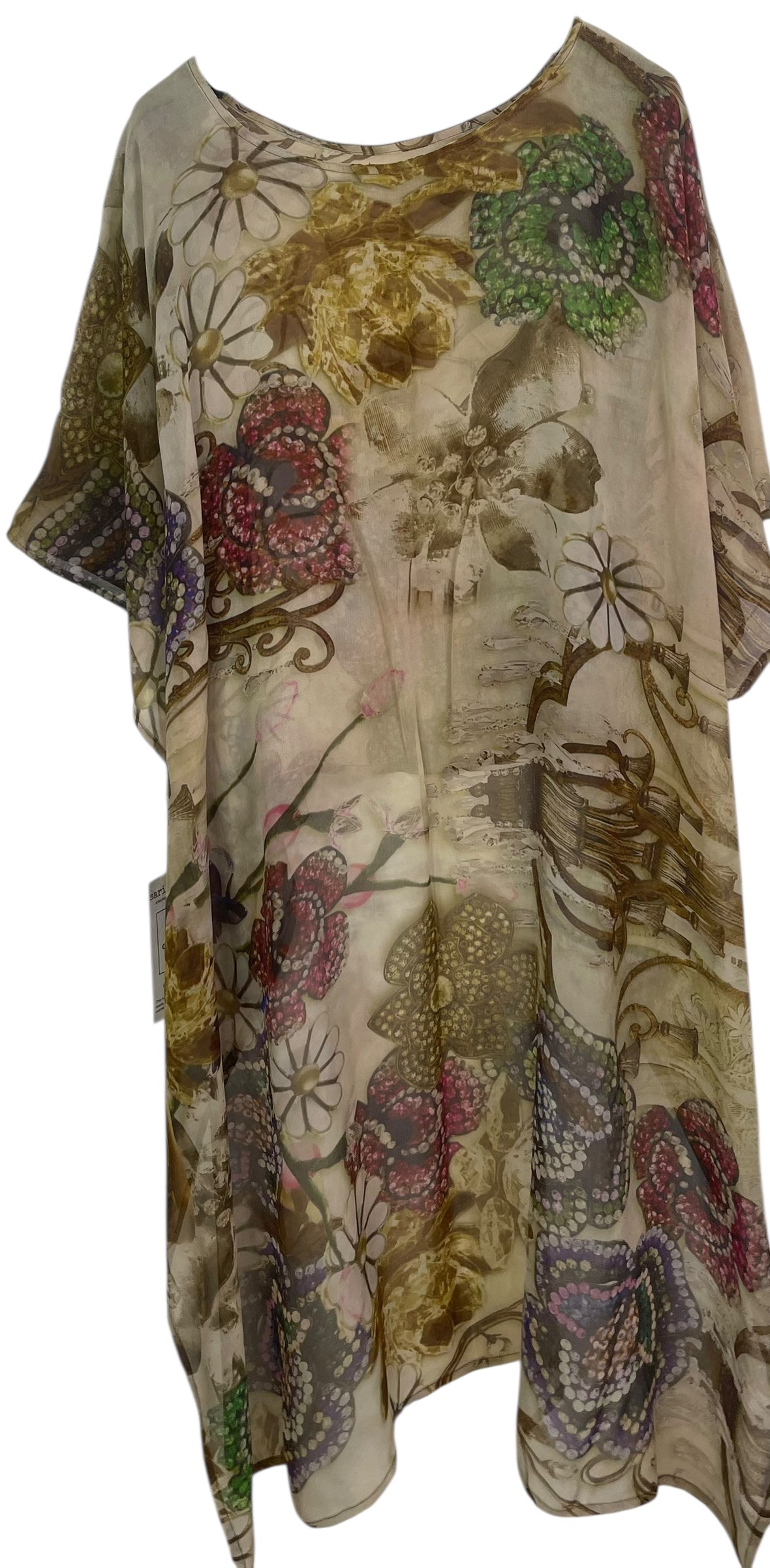 PREVIEW PRG8621  Sheer Wabi Sabi Pure Silk Hi Lo Top