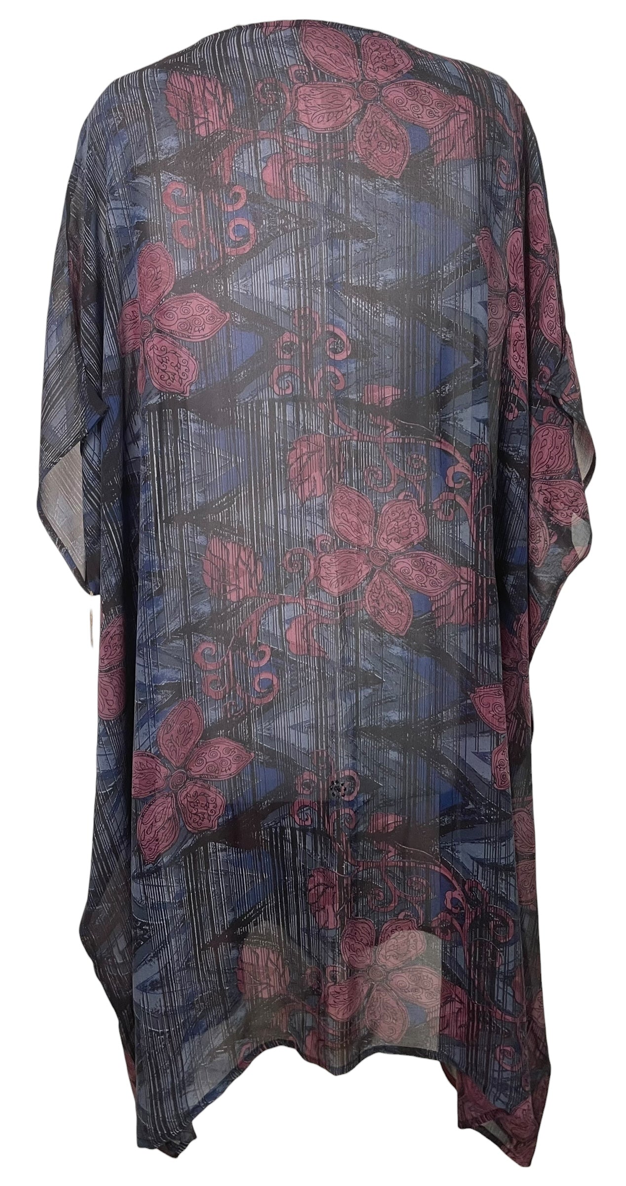 PREVIEW PRG8572 Sheer Avatar Pure Silk Midi Length Kaftan by MARCH2026 – Handmade ethical Midi Length Kaftan from sariKNOTsari using upcycled silk. Designed in Canada for travel and slow fashion, loved from Toronto to LA to Sydney. Featuring Zsiska, Bryn Walker and Artisan Leather coats by Rejean Pepin, Pepin designs