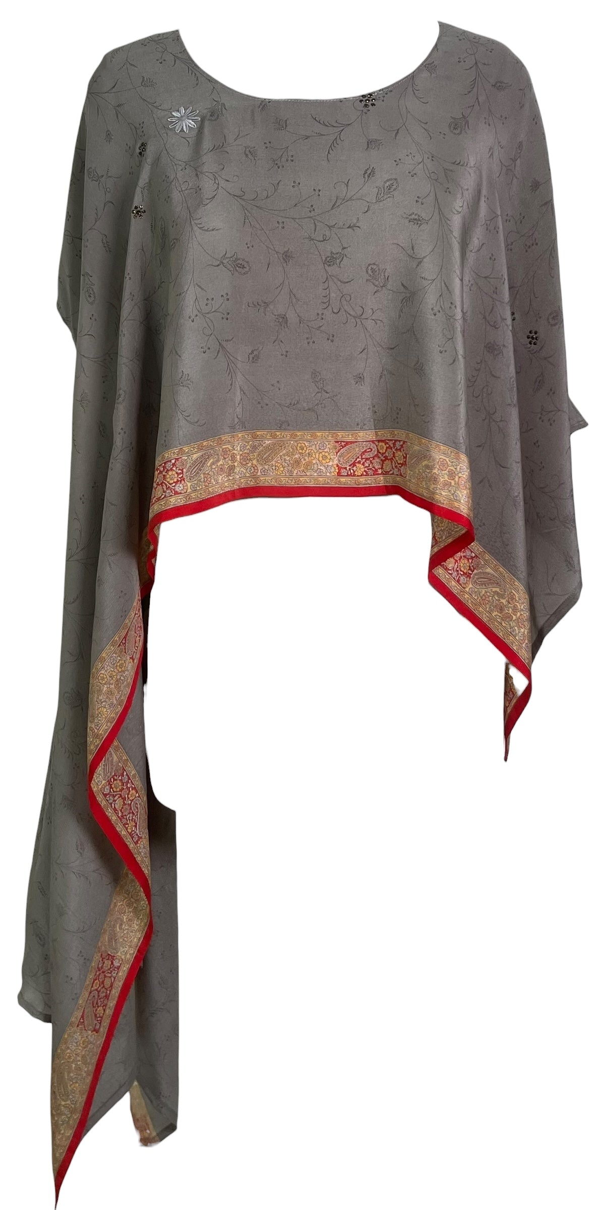PREVIEW PRC8702  Avatar Pure Silk Versatile Vest by MARCH2026 – Handmade ethical Vest from sariKNOTsari using upcycled silk. Designed in Canada for travel and slow fashion, loved from Toronto to LA to Sydney. Featuring Zsiska, Bryn Walker and Artisan Leather coats by Rejean Pepin, Pepin designs
