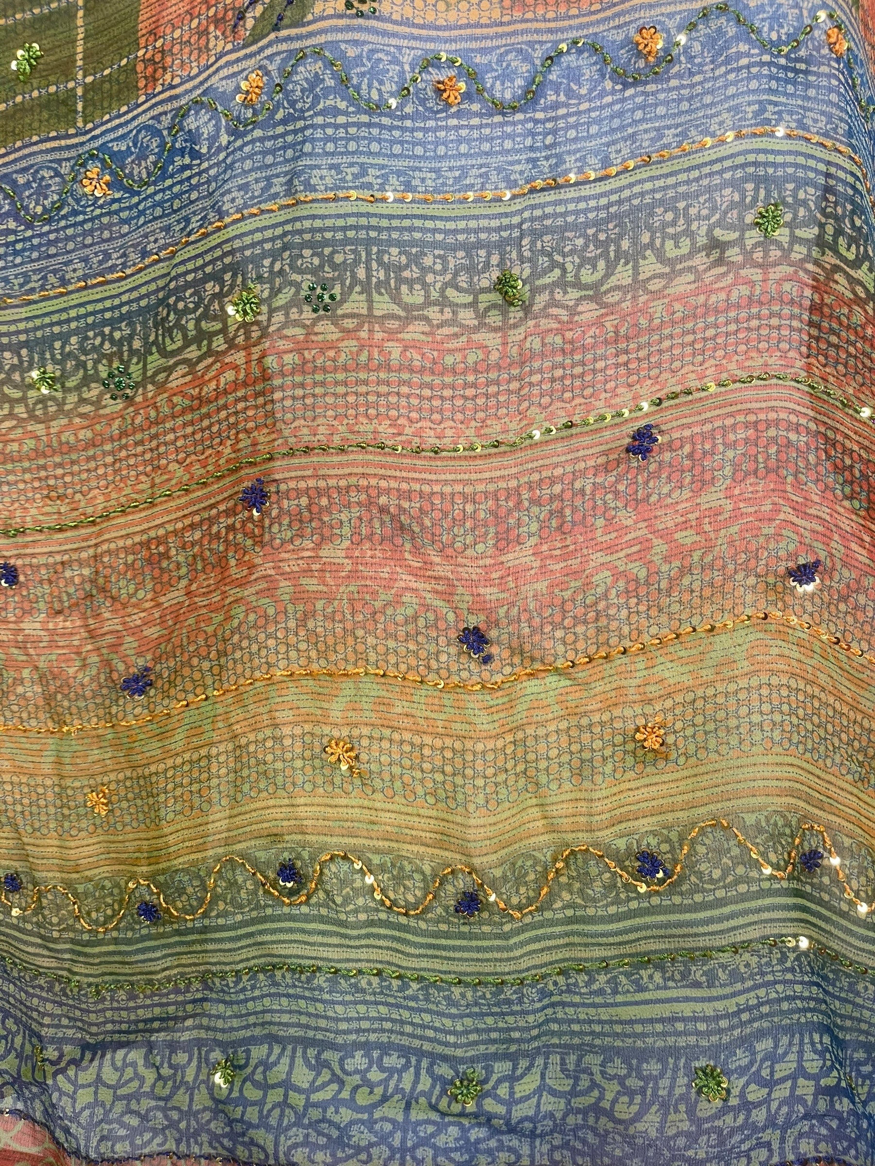 PREVIEW PRG8780 Sheer Avatar Pure Silk Long Tunic with Side Ties by MARCH2026 – Handmade ethical Side Tie Tunic from sariKNOTsari using upcycled silk. Designed in Canada for travel and slow fashion, loved from Toronto to LA to Sydney.