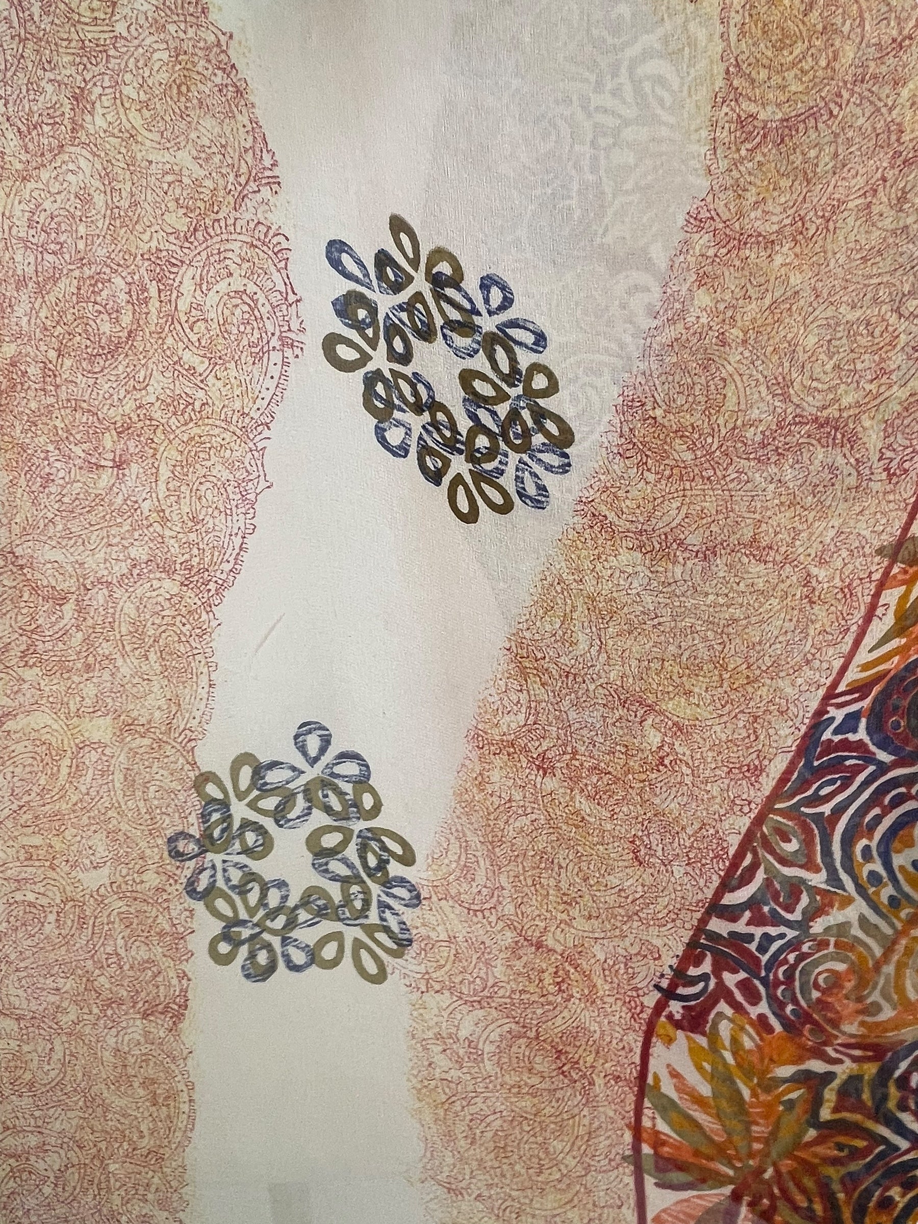 PRG7714 Sheer Avatar Pure Silk Short Kaftan Tunic with Slits