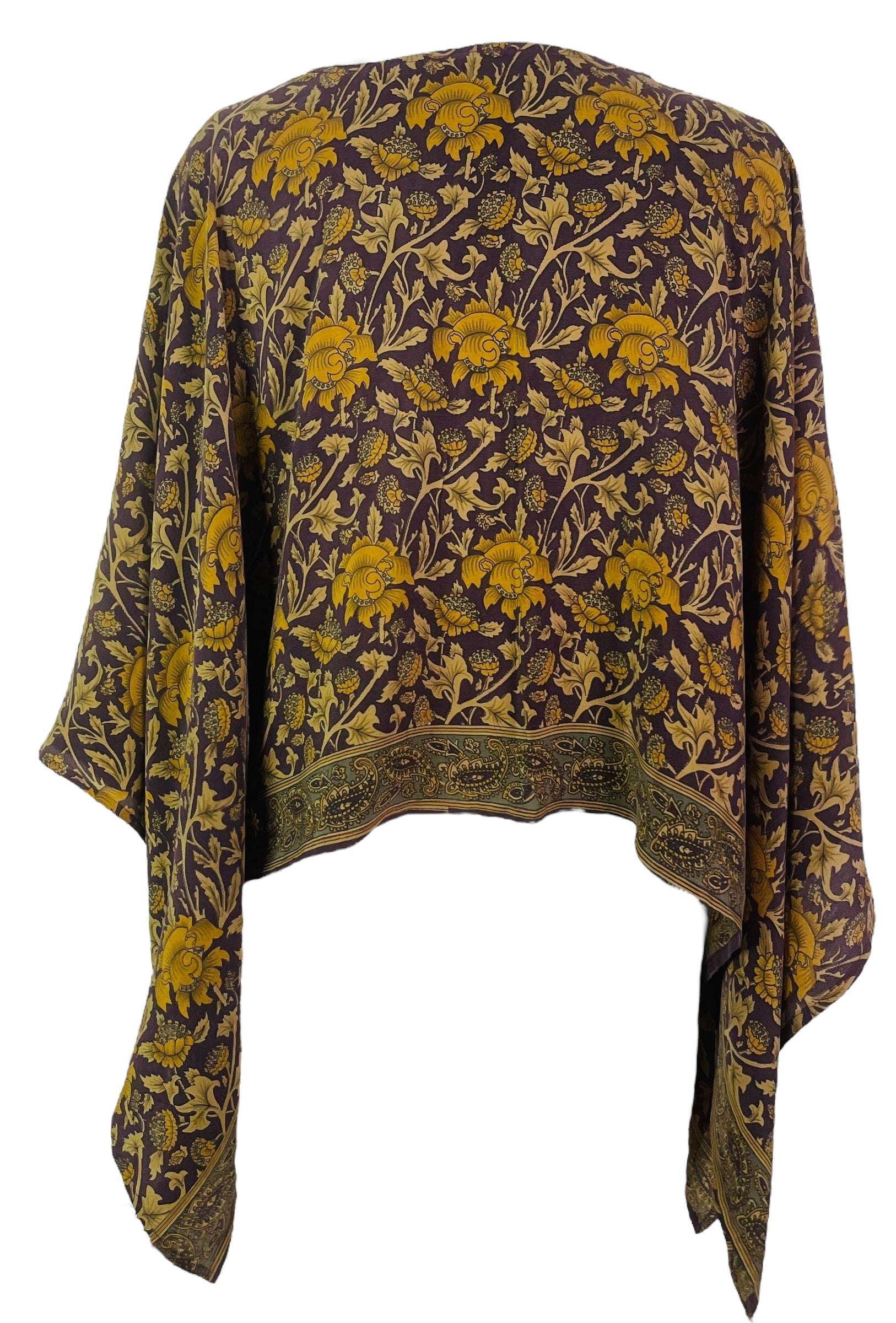 PRC7541 Pure Silk Wabi Sabi Capelet Poncho