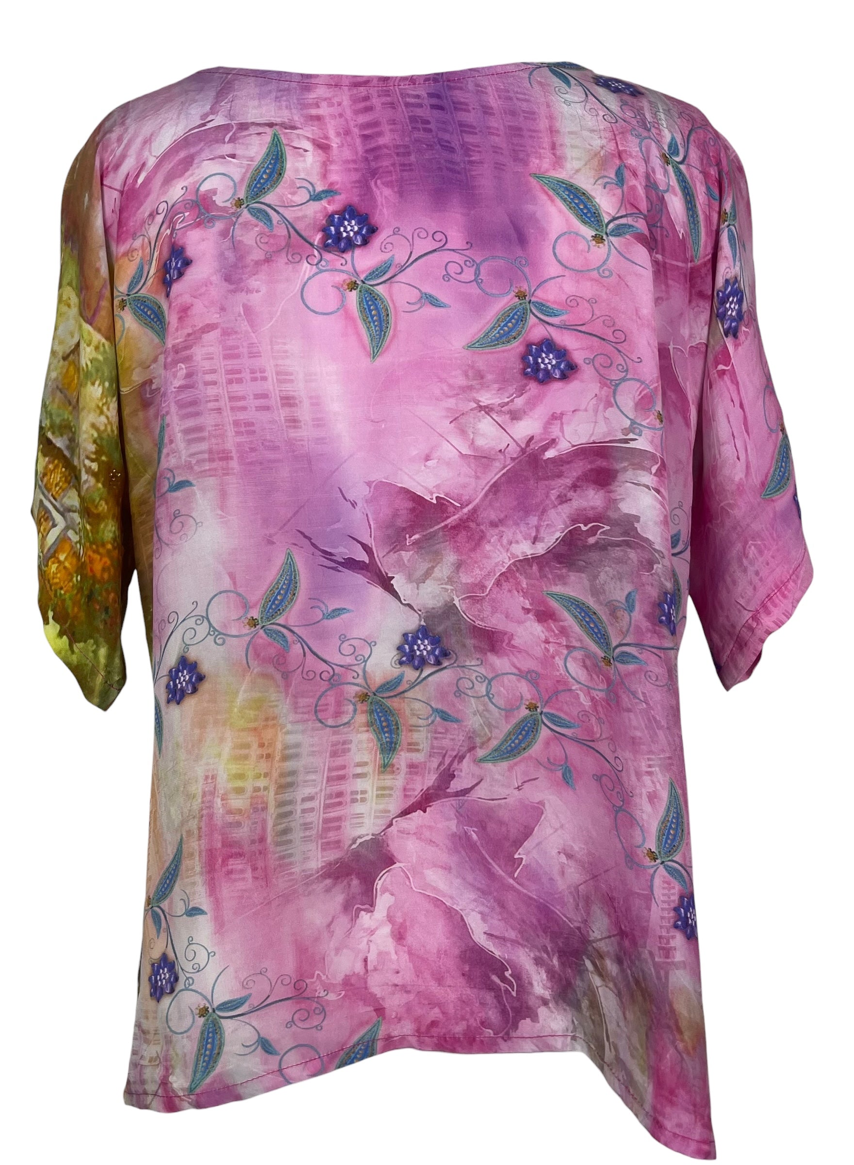 PREVIEW PRC8493 Avatar Pure Silk Side Slit Top by FEBRUARY2026 – Handmade ethical Side Slit Top from sariKNOTsari using upcycled silk. Designed in Canada for travel and slow fashion, loved from Toronto to LA to Sydney.