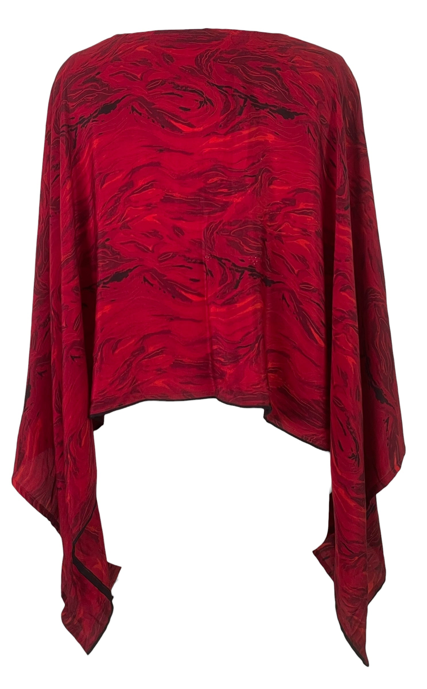 PREVIEW PRC8699 Avatar Pure Silk Capelet Poncho by MARCH2026 – Handmade ethical Poncho from sariKNOTsari using upcycled silk. Designed in Canada for travel and slow fashion, loved from Toronto to LA to Sydney.