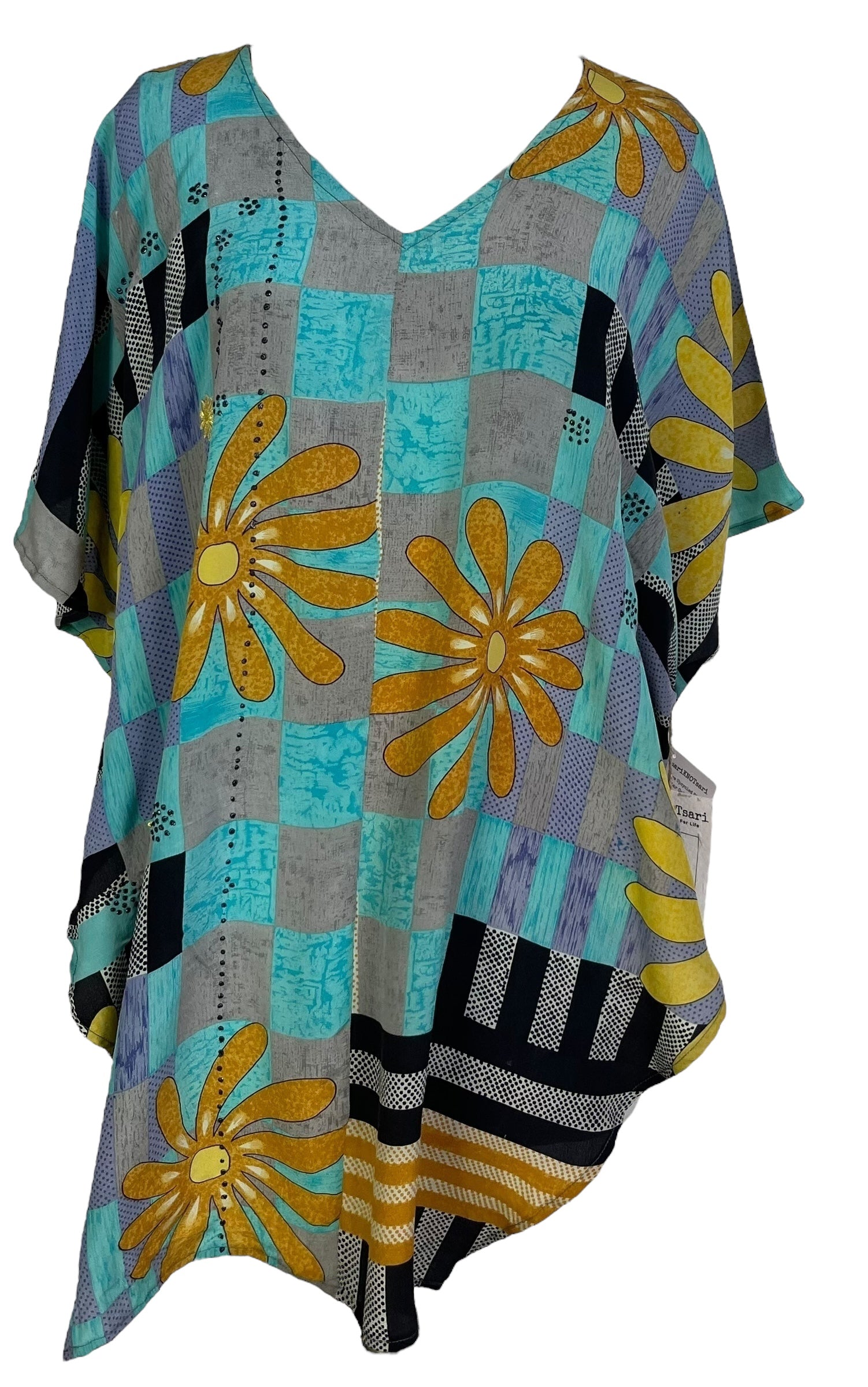 PRC7368 Wabi Sabi Pure Silk Waterfall Top