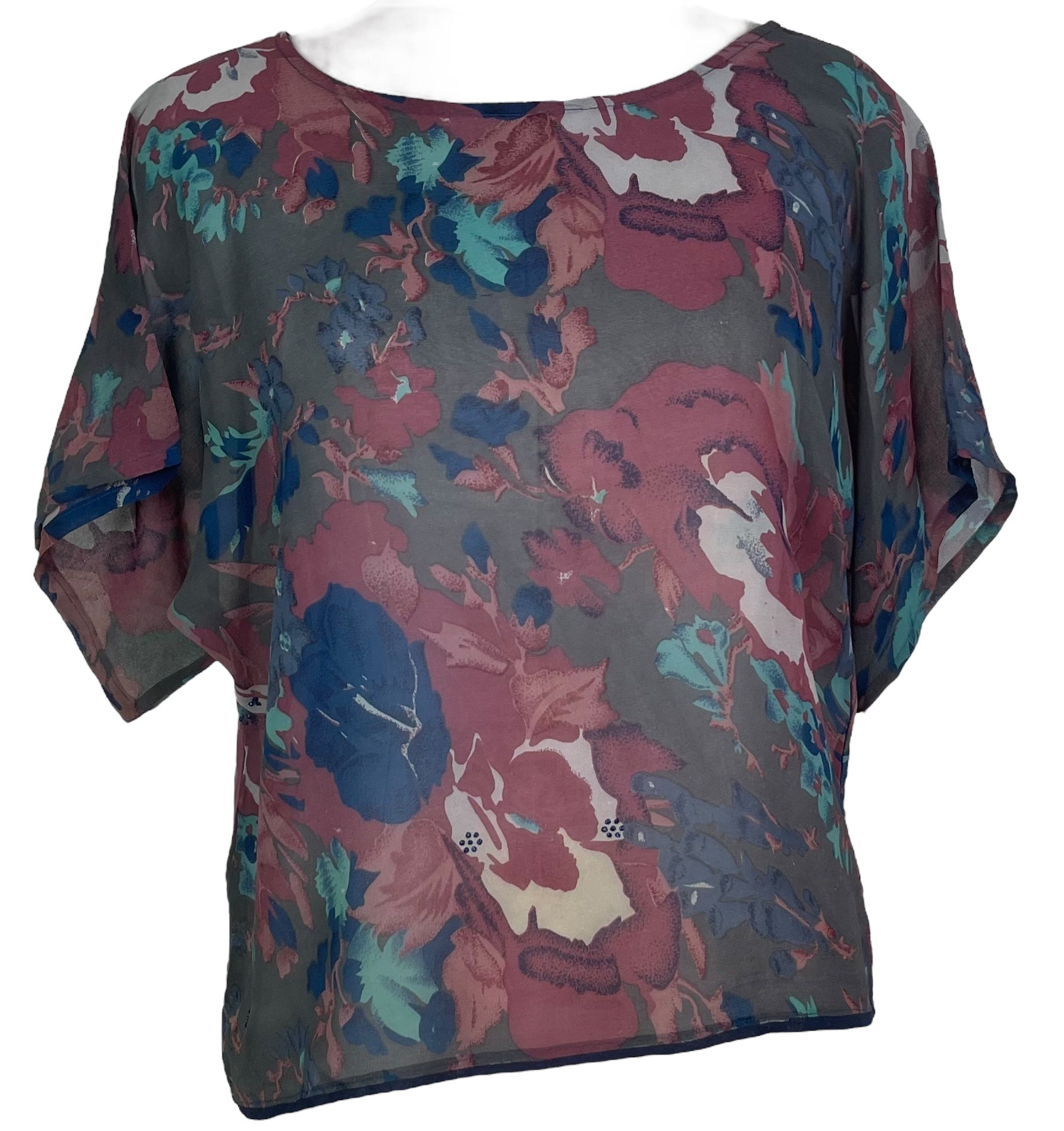 PRG7835 Sheer Avatar Pure Silk Boxy Top