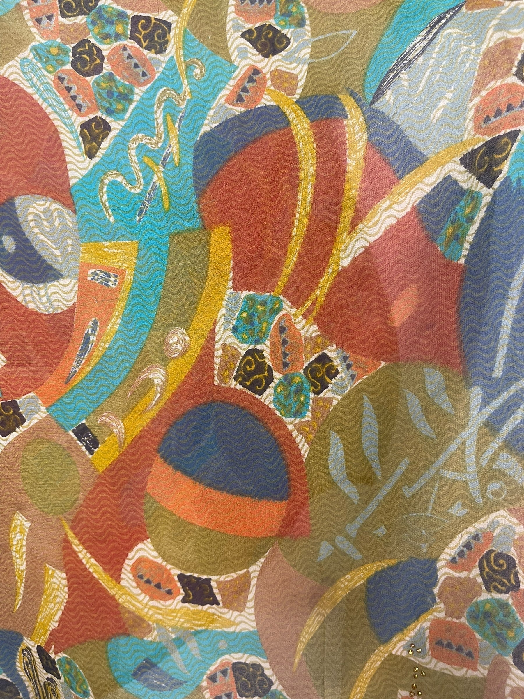 PRG8232 Sheer Wabi Sabi Pure Silk Kimono-Sleeved Top