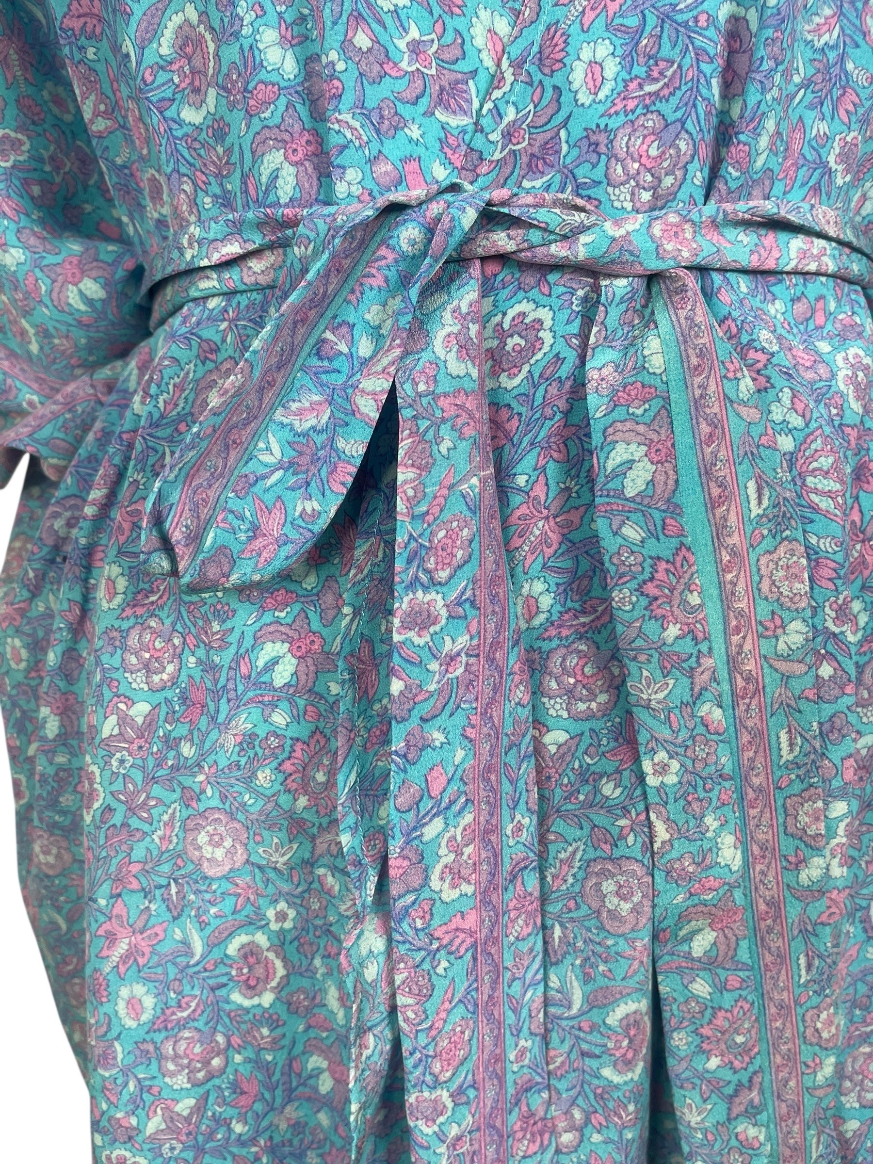 PREVIEW LADY LUCK PRC8546 Avatar Long Pure Silk Kimono Sleeved Duster with Belt