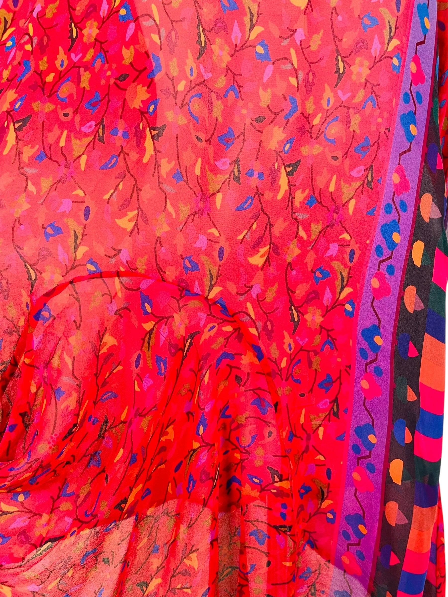 PRG6811 Sheer Avatar Pure Silk Self Pocket Tunic Dress