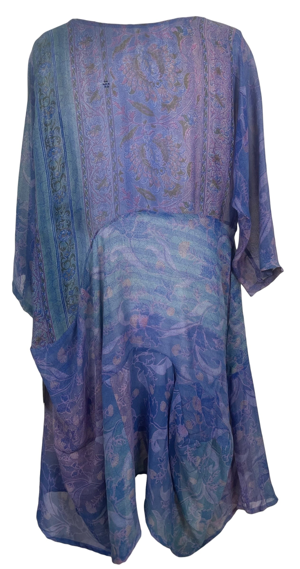 PREVIEW PRG8432 Sheer Avatar Pure Silk Sculptural Long Tunic Dress