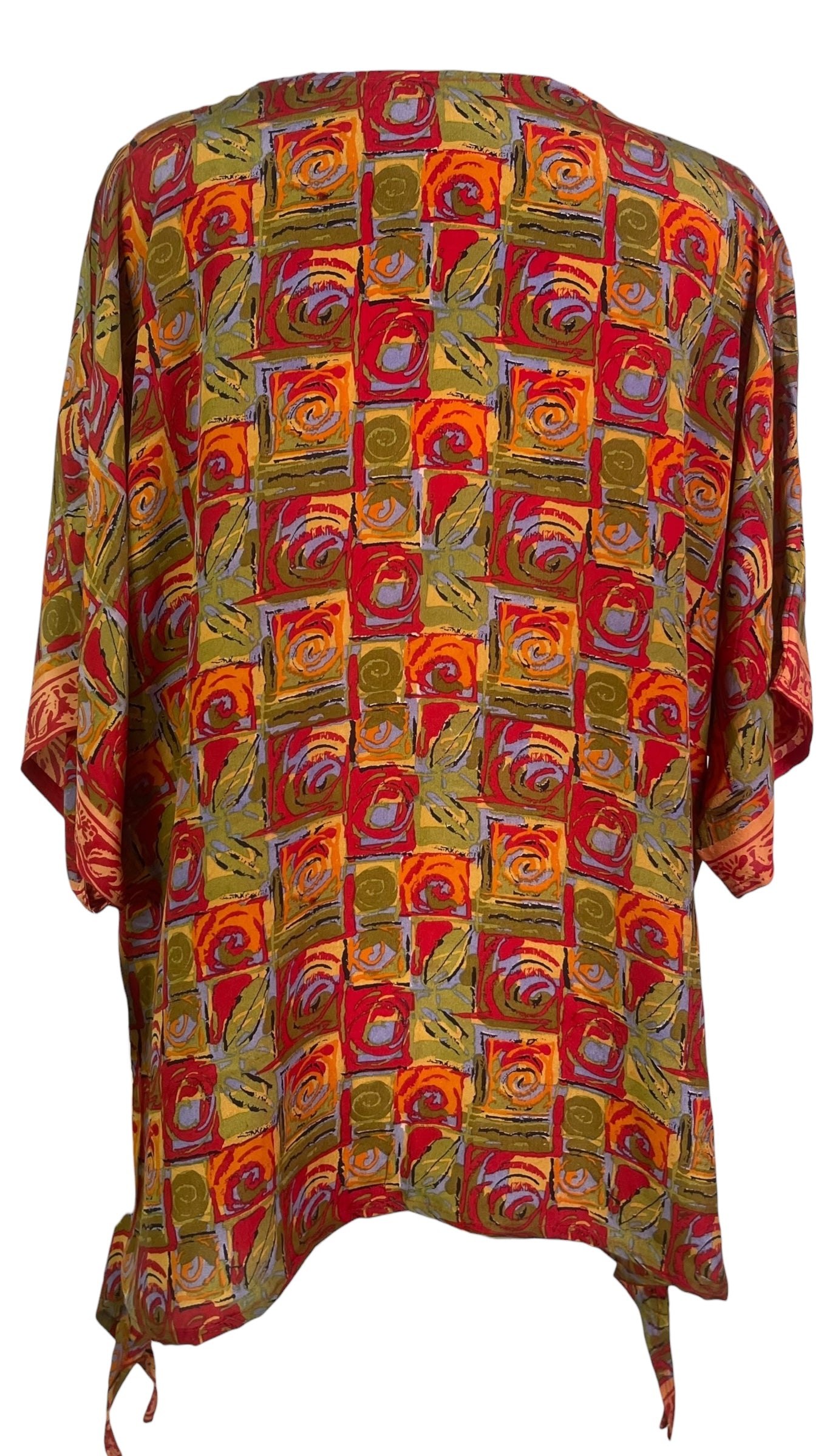 PRC8468 Avatar Pure Silk Long Tunic with Side Ties