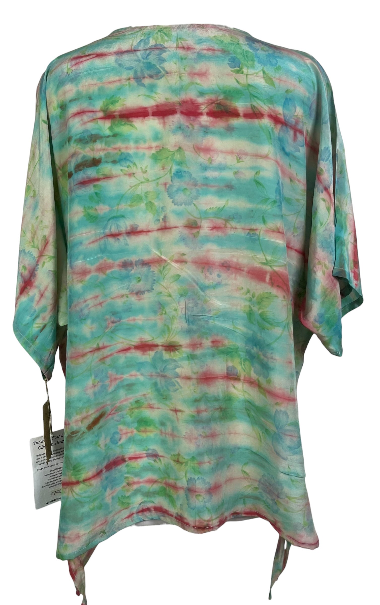 PRC8465 Wabi Sabi Pure Silk Long Tunic with Side Ties