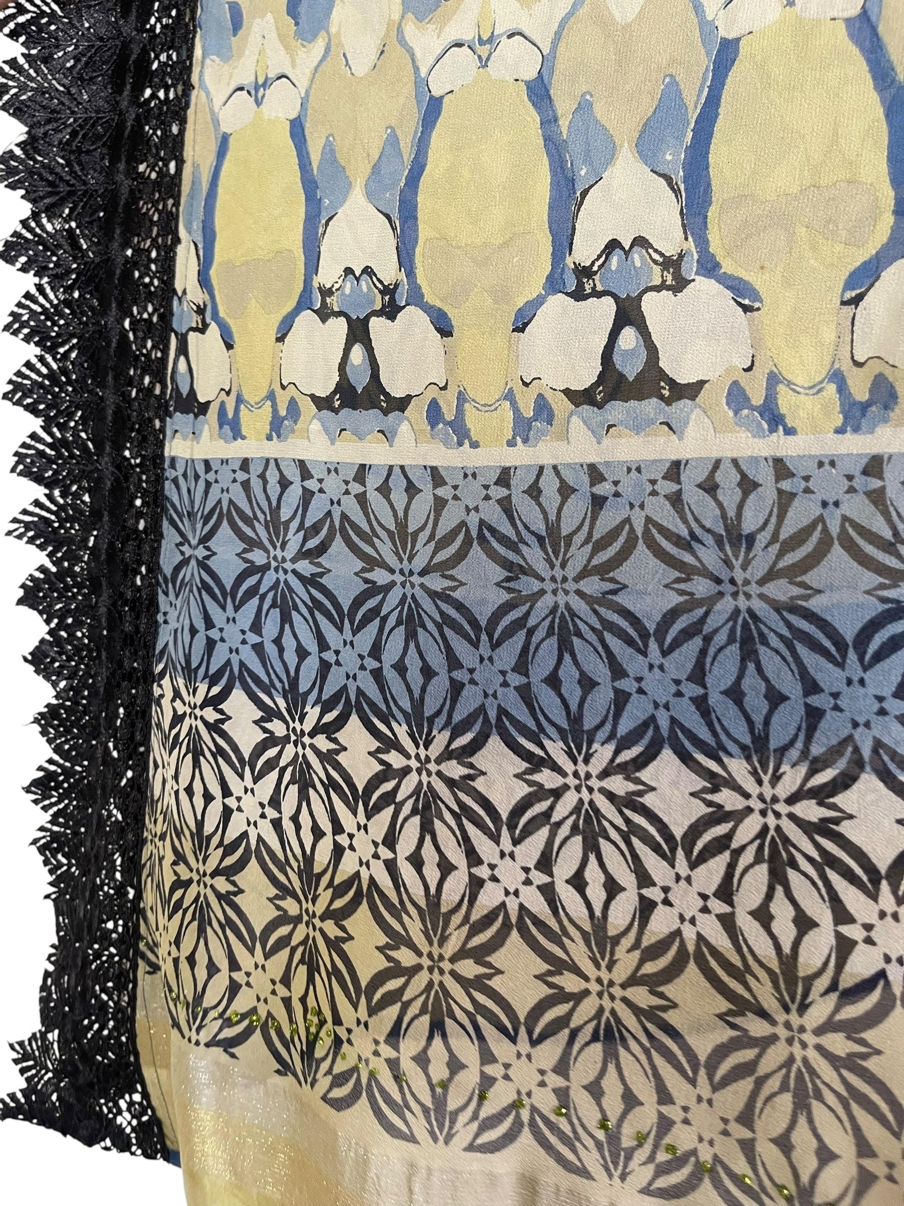 PRG7065 Sheer Avatar Pure Silk Capelet Poncho