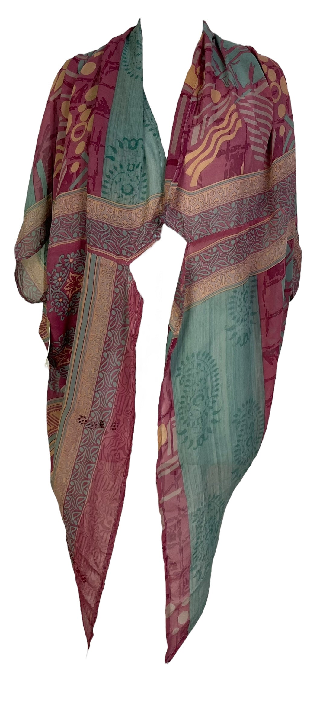 PRG7056 Sheer Wabi Sabi Pure Silk Cardigan