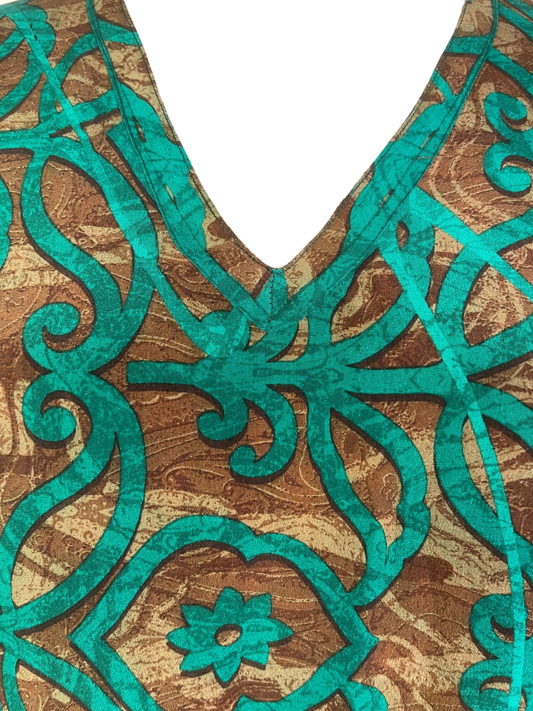 PRC7768 Avatar Pure Silk Midi Length Kaftan