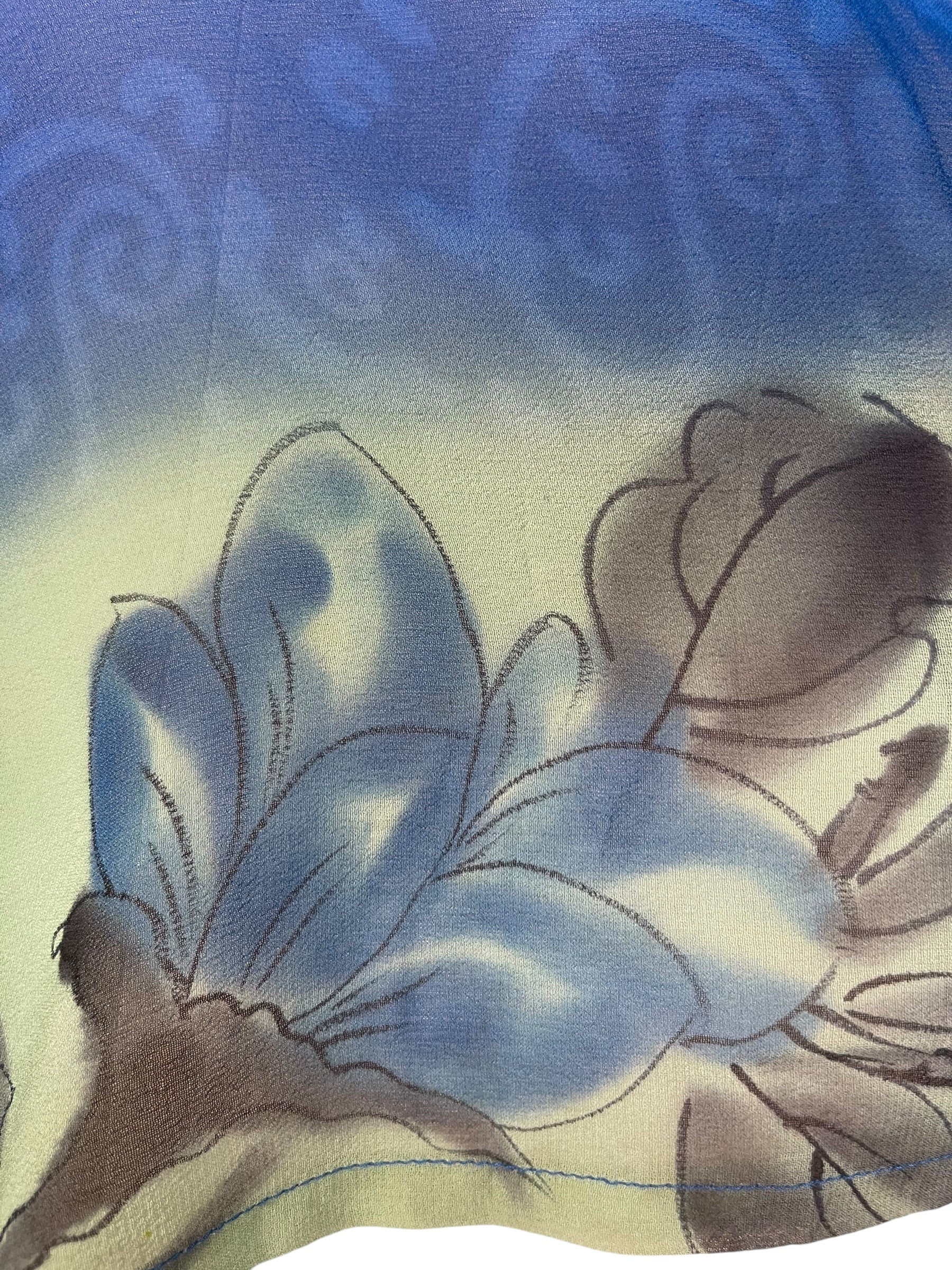 PRG7578 Sheer Avatar Pure Silk Kimono-Sleeved Top by sariKNOTsari – Handmade ethical Kimono Top from sariKNOTsari using upcycled silk. Designed in Canada for travel and slow fashion, loved from Toronto to LA to Sydney.