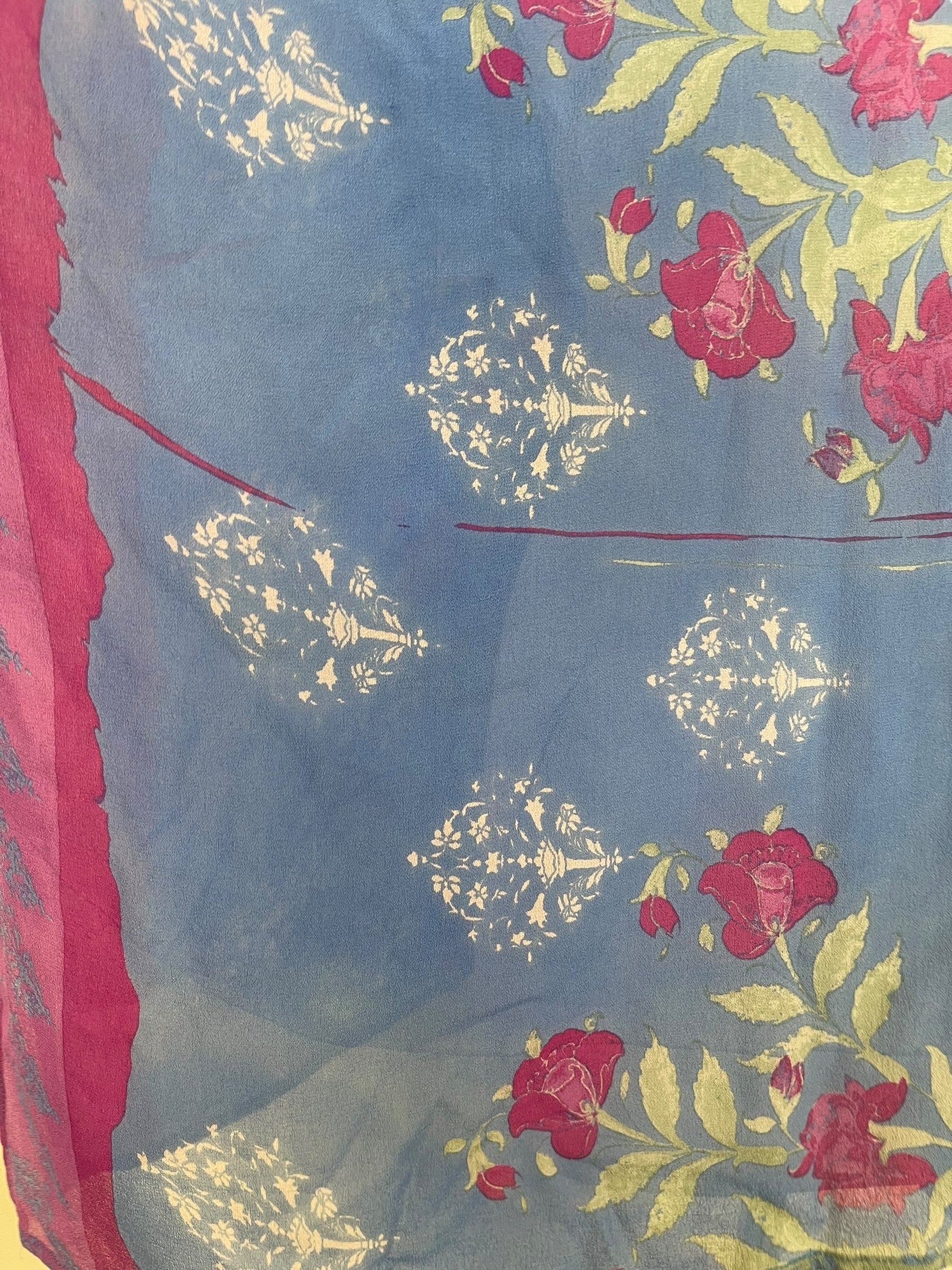 PRG7857 Sheer Wabi Sabi Pure Silk Short Kaftan Tunic With Slits