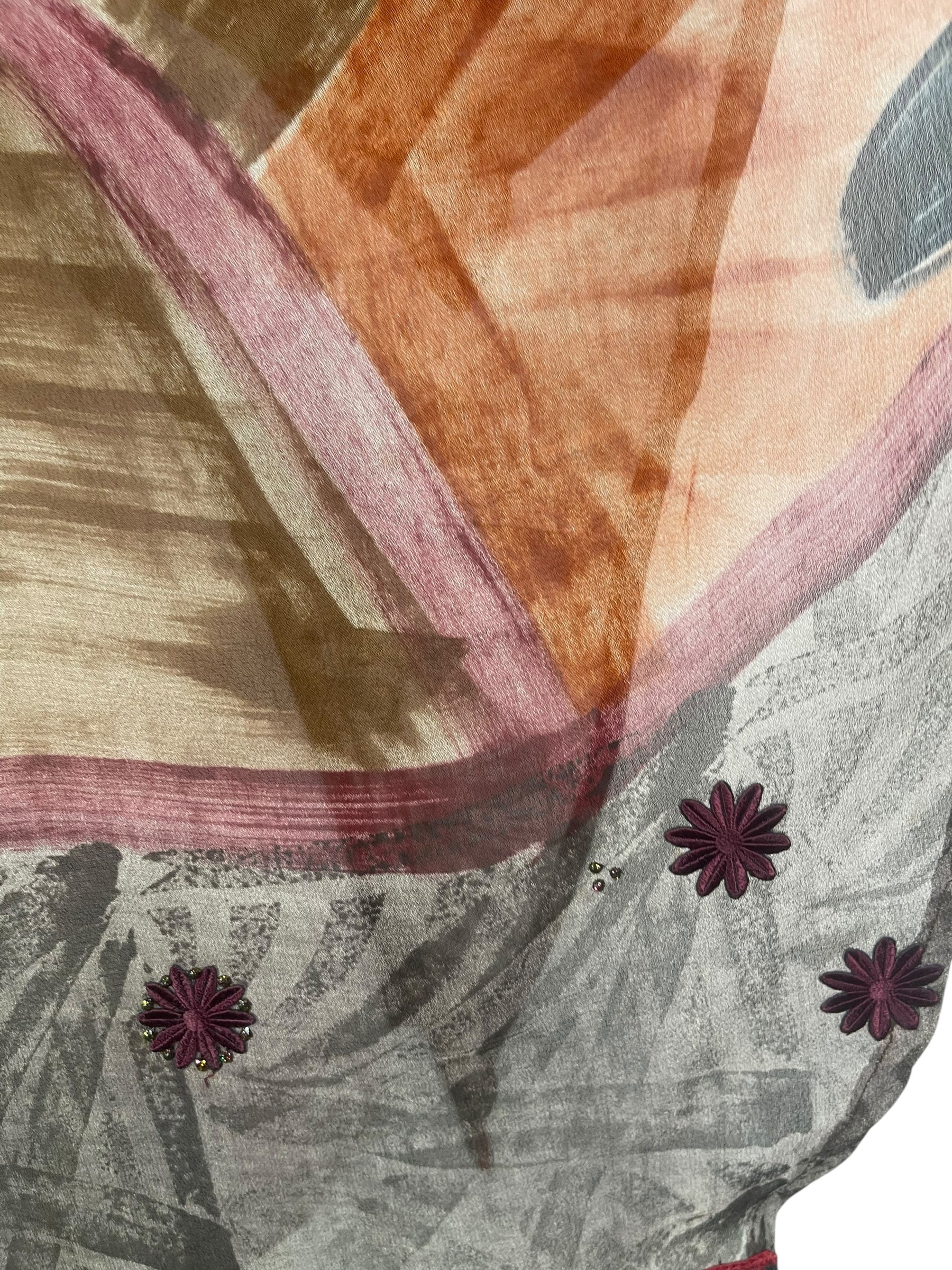 PRG8129 Sheer Avatar Pure Silk Waterfall Top