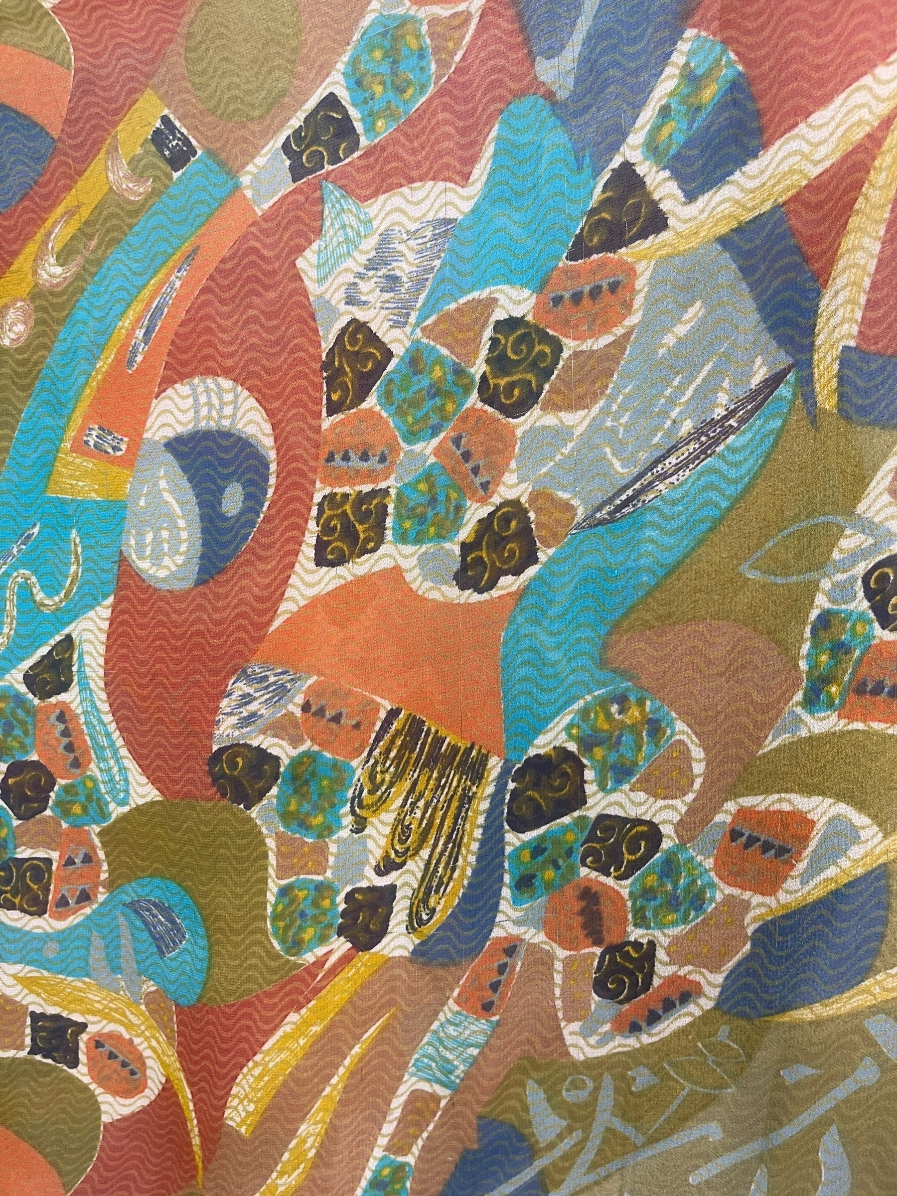 PRG8232 Sheer Wabi Sabi Pure Silk Kimono-Sleeved Top