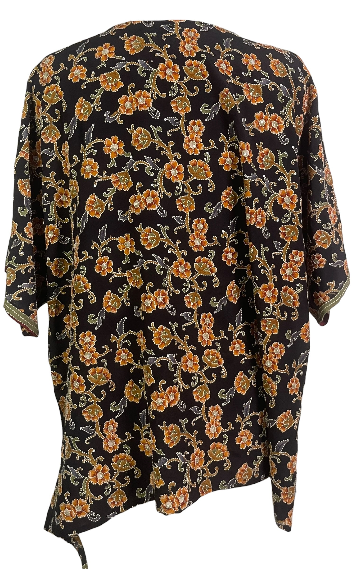 PREVIEW PRC8736 Avatar Pure Silk Long Tunic with Side Ties by MARCH2026 – Handmade ethical Side Tie Tunic from sariKNOTsari using upcycled silk. Designed in Canada for travel and slow fashion, loved from Toronto to LA to Sydney.