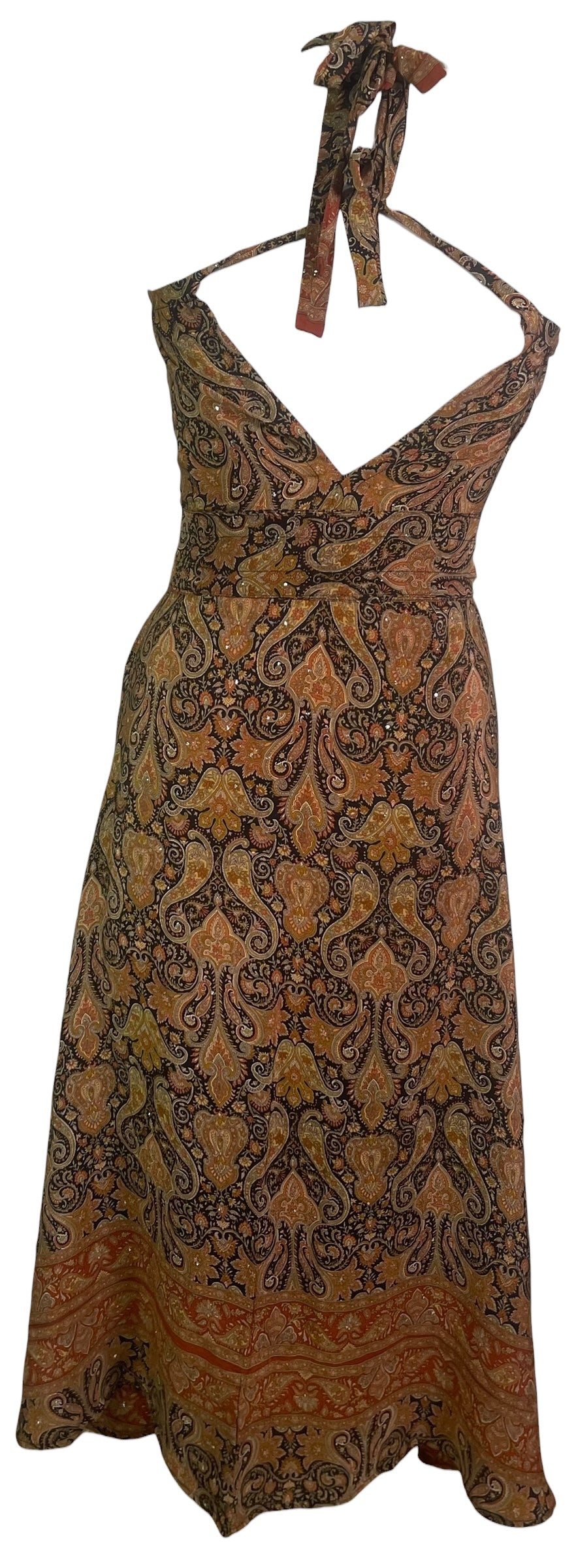 PRC8833 Avatar Pure Silk Maxi Dress with Belt