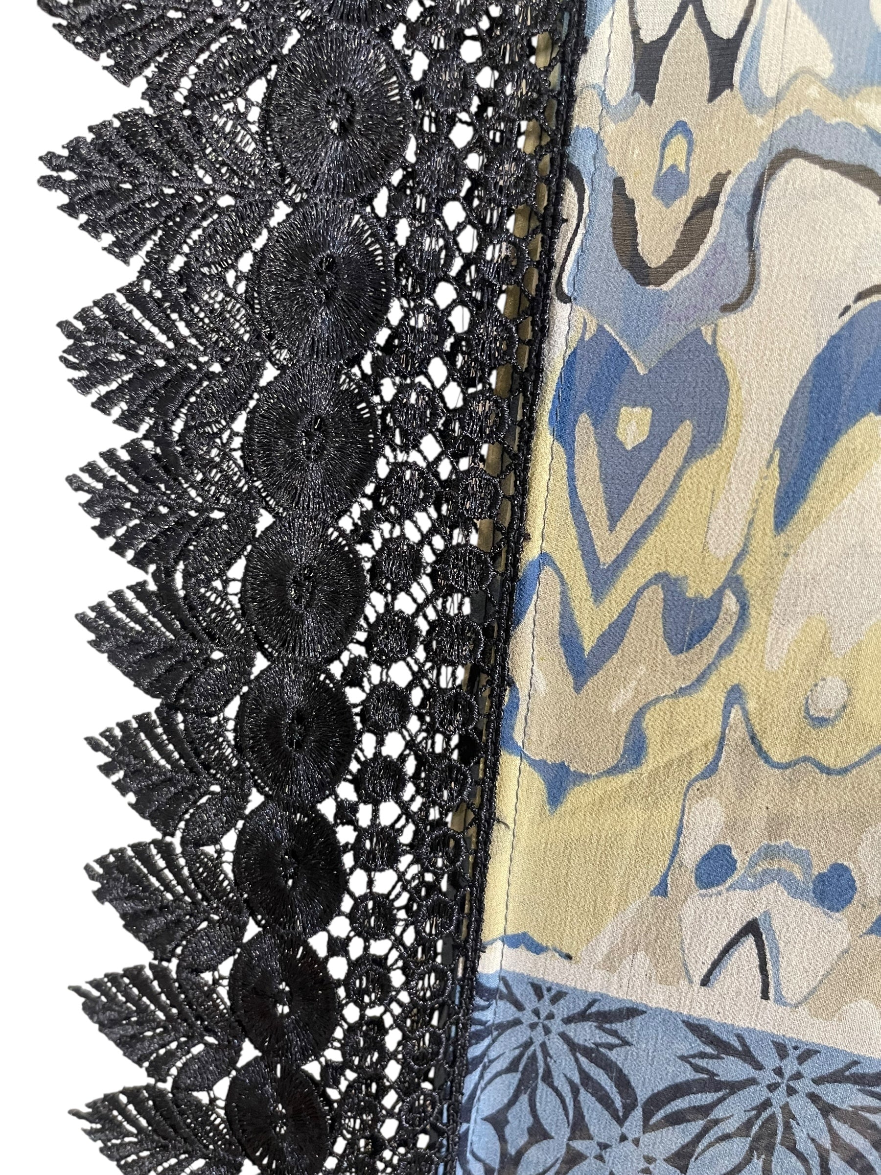 PRG7065 Sheer Avatar Pure Silk Capelet Poncho