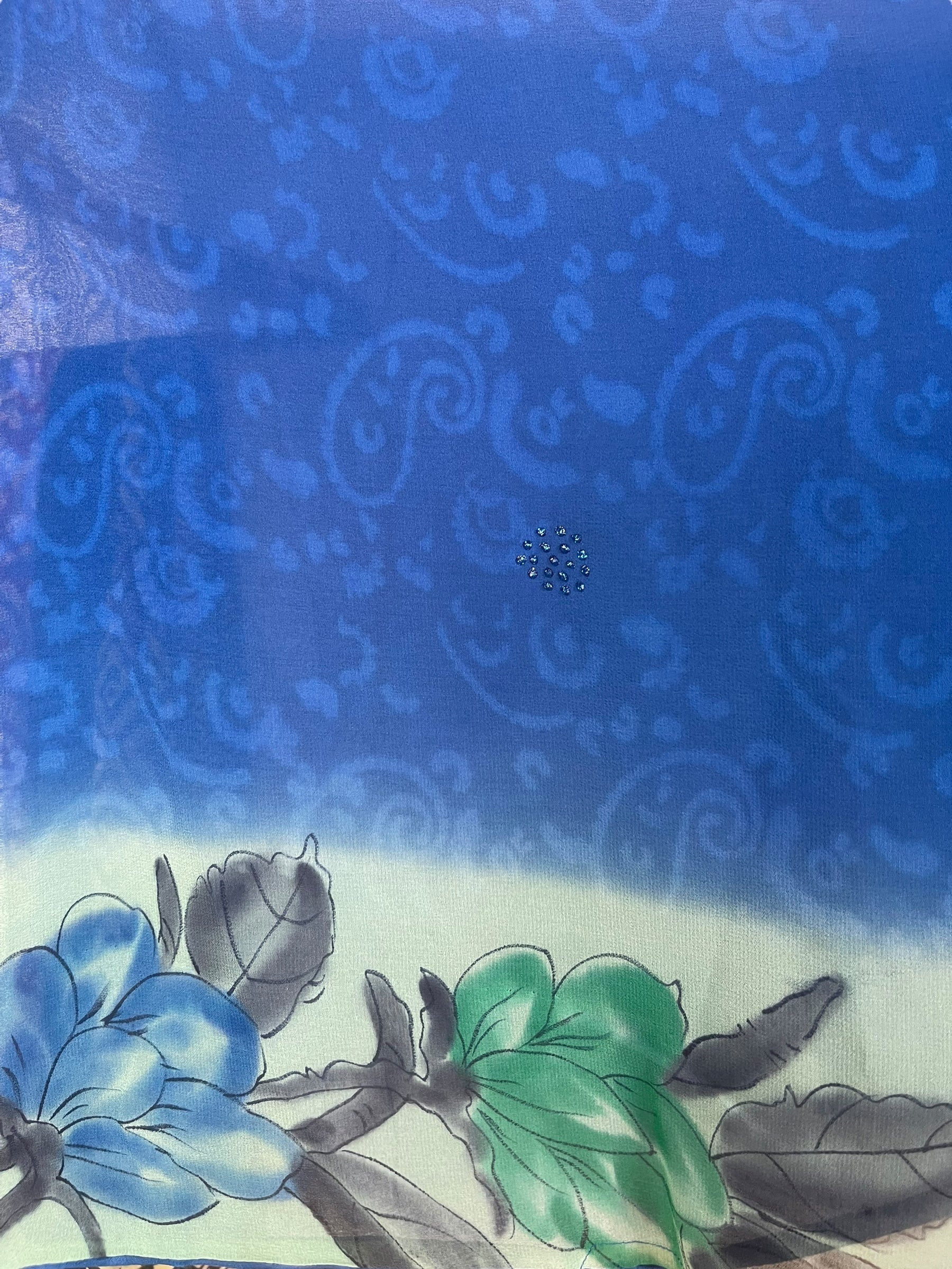 PRG7578 Sheer Avatar Pure Silk Kimono-Sleeved Top by sariKNOTsari – Handmade ethical Kimono Top from sariKNOTsari using upcycled silk. Designed in Canada for travel and slow fashion, loved from Toronto to LA to Sydney.