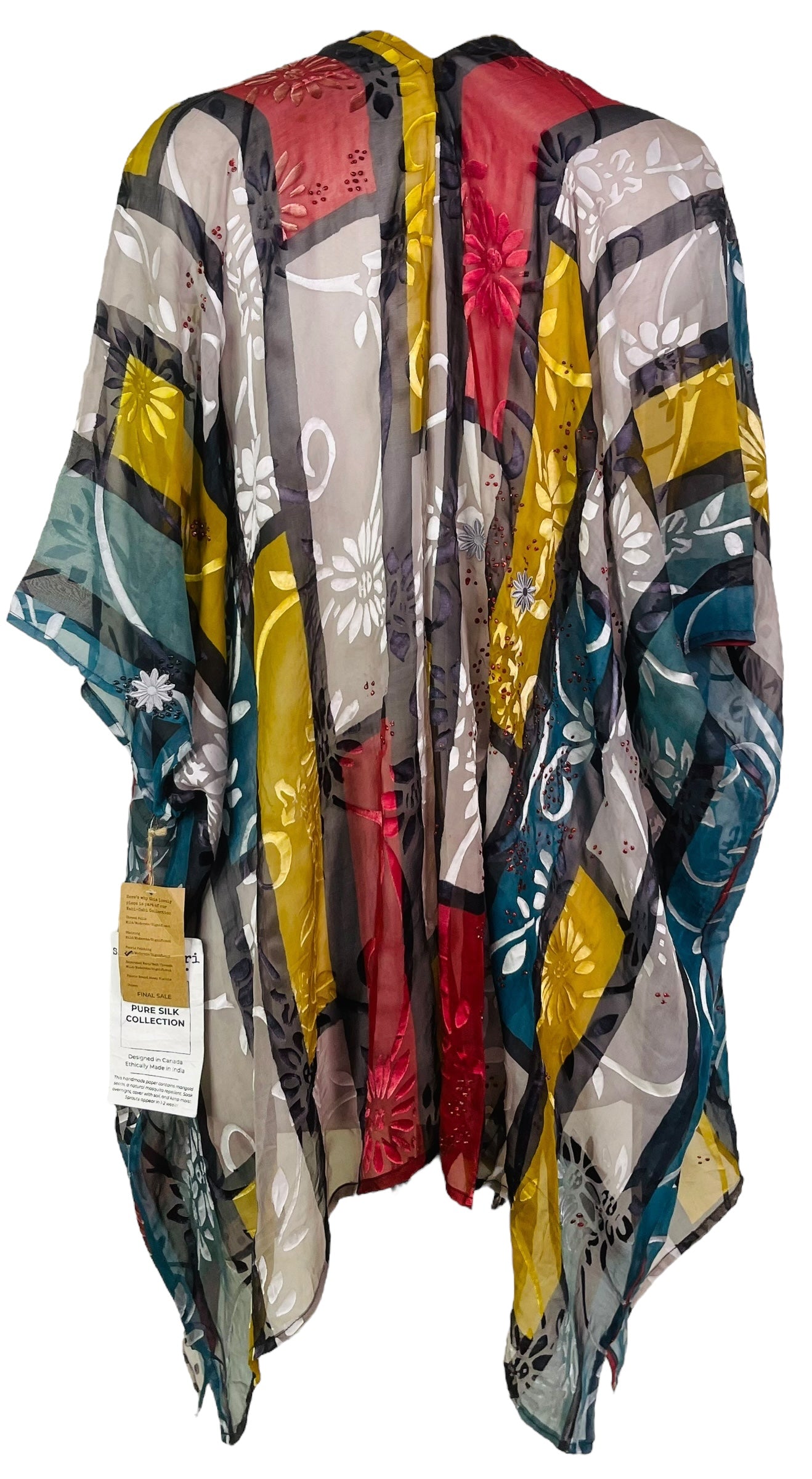 PRG7108 Sheer Wabi Sabi Pure Silk Cardigan