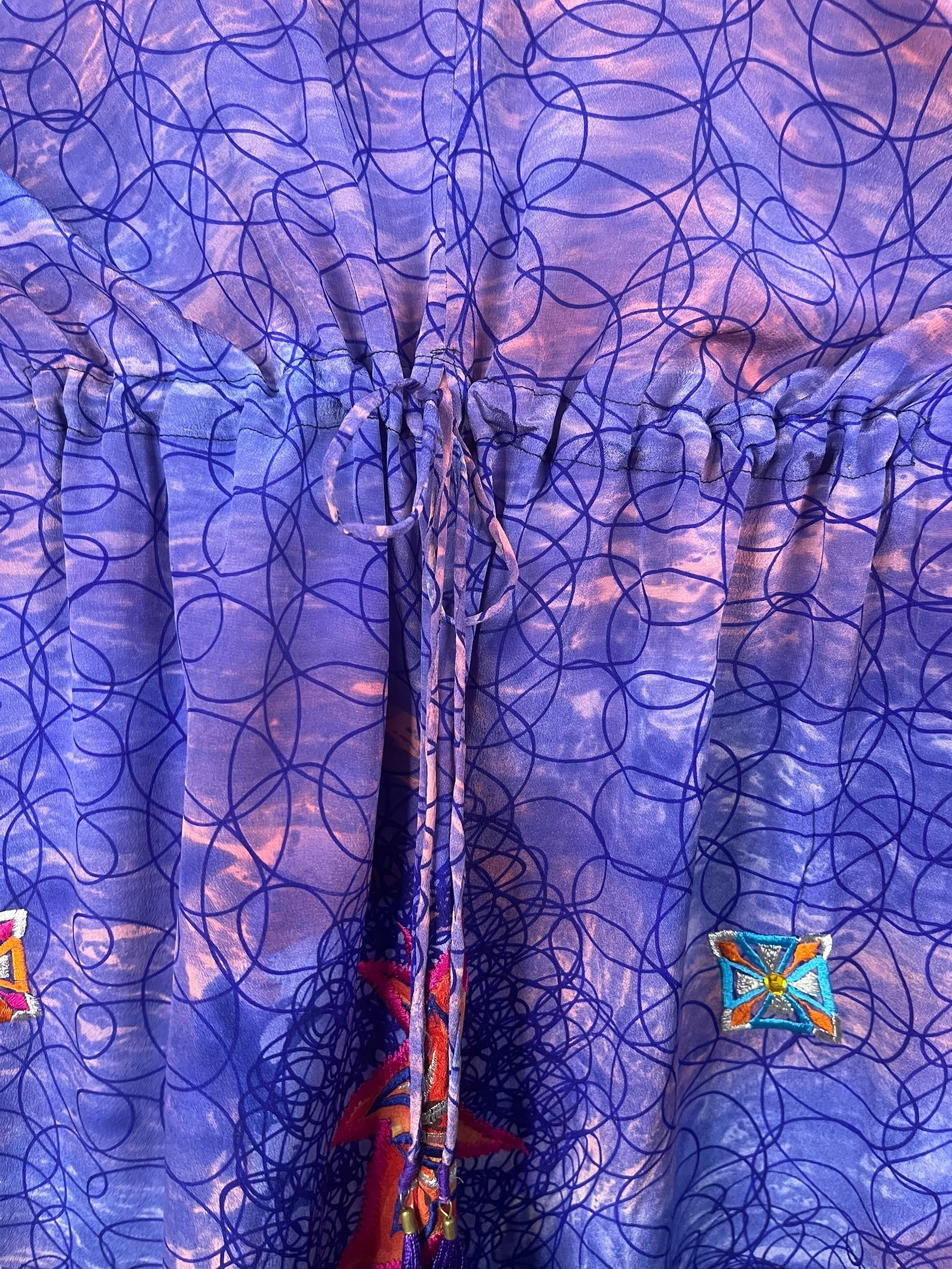 PRC6775 Wabi Sabi Pure Silk Maxi Kaftan