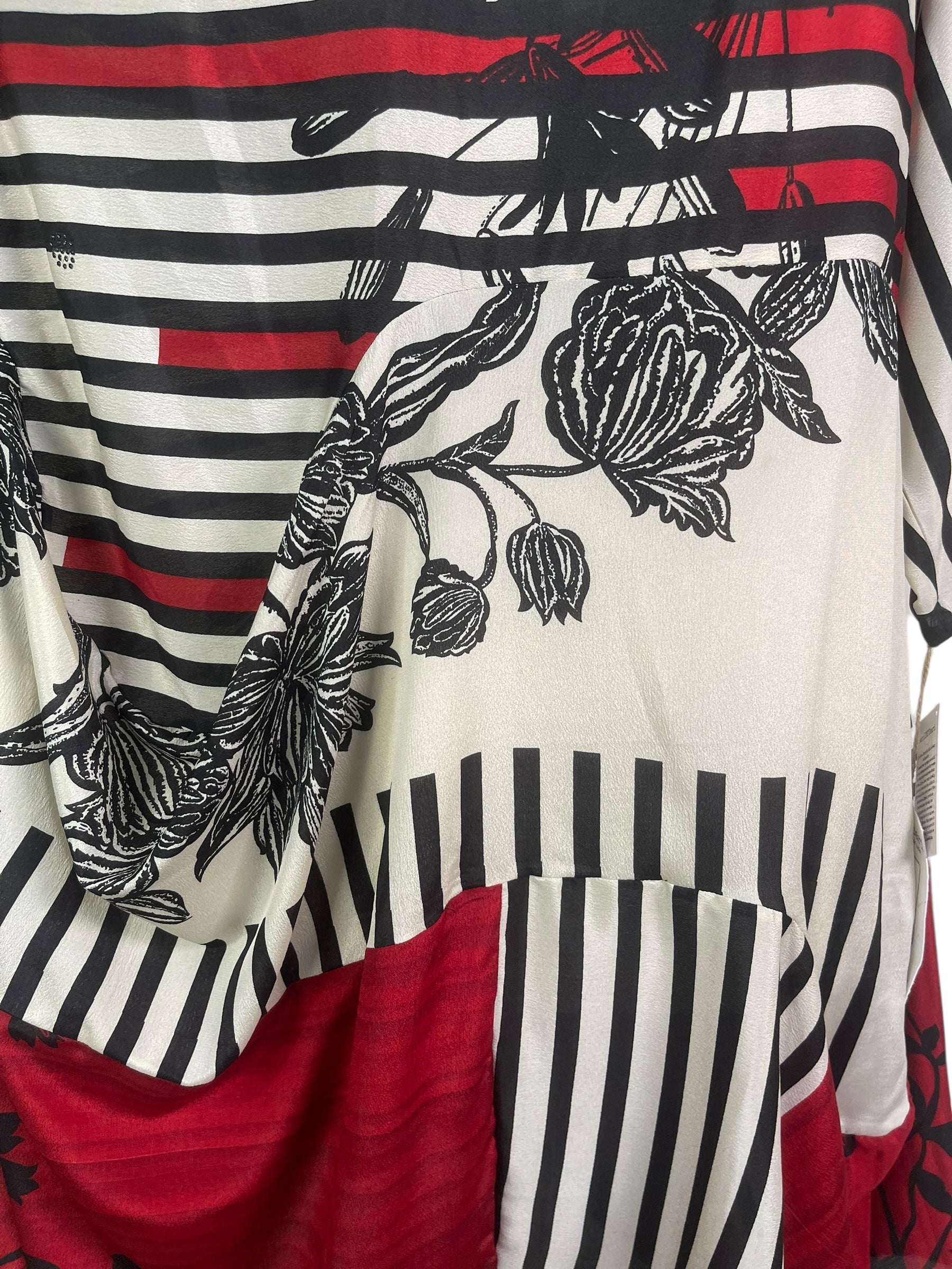 PRC7979 Avatar Pure Silk Sculptural Long Tunic Dress