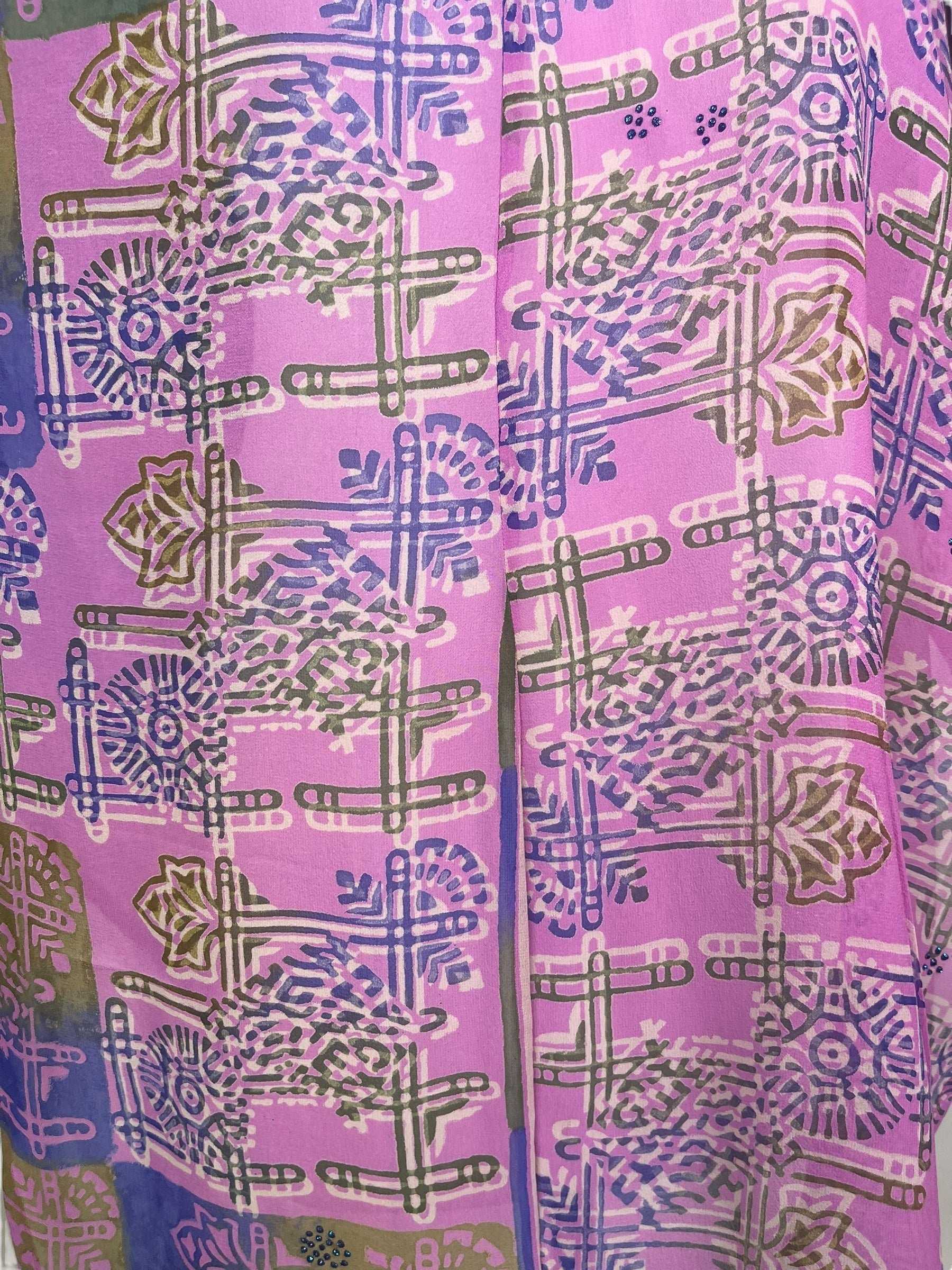 PRG8126 Sheer Avatar Pure Silk Waterfall Top