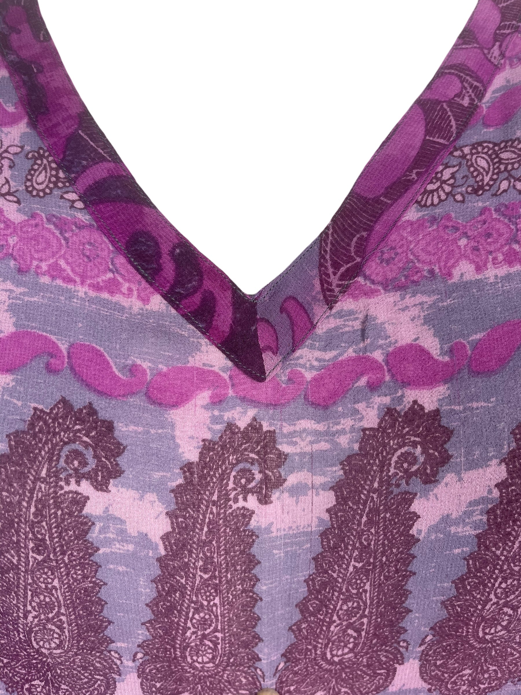 PRG8042 Sheer Wabi Sabi Pure Silk Short Kaftan Tunic With Slits