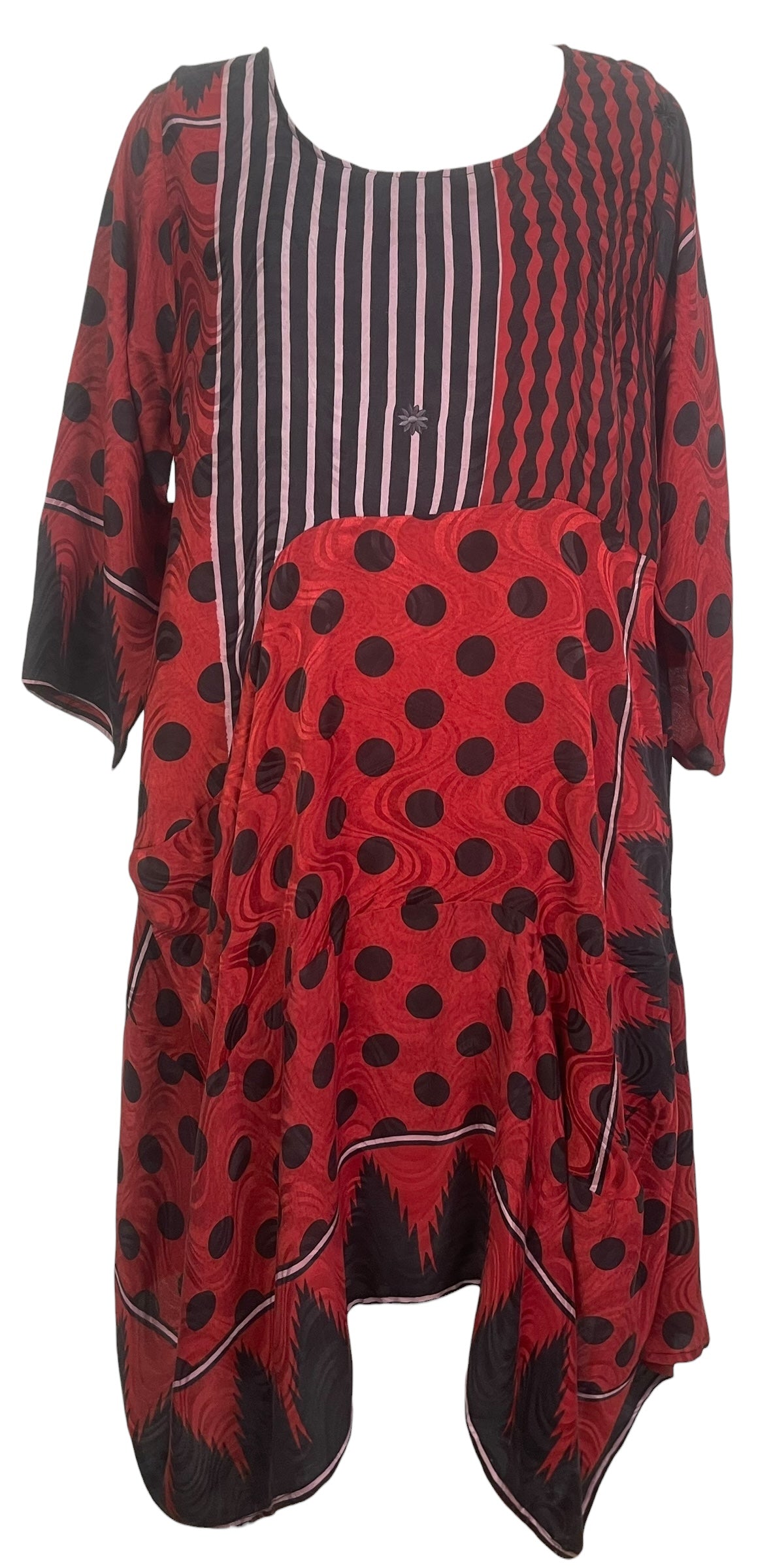 PREVIEW PRC8454 Avatar Pure Silk Sculptural Long Tunic Dress