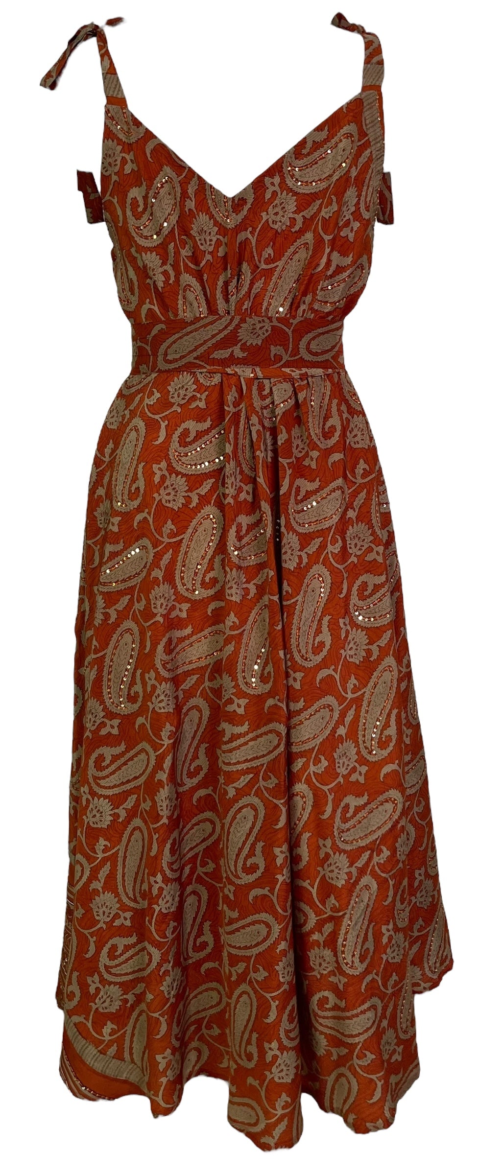 PRC7235 Avatar Pure Silk Maxi Dress with Belt