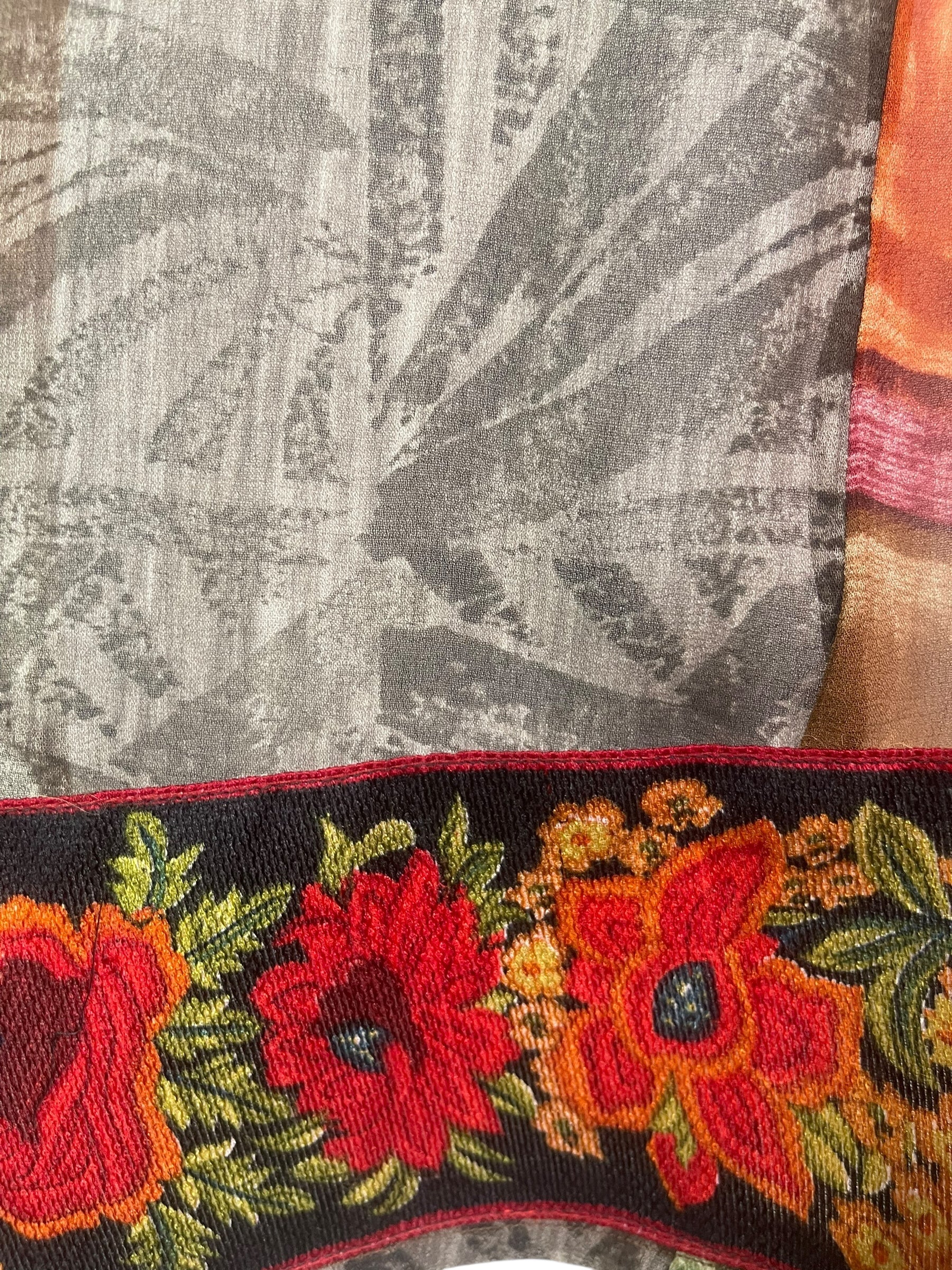 PRG8129 Sheer Avatar Pure Silk Waterfall Top