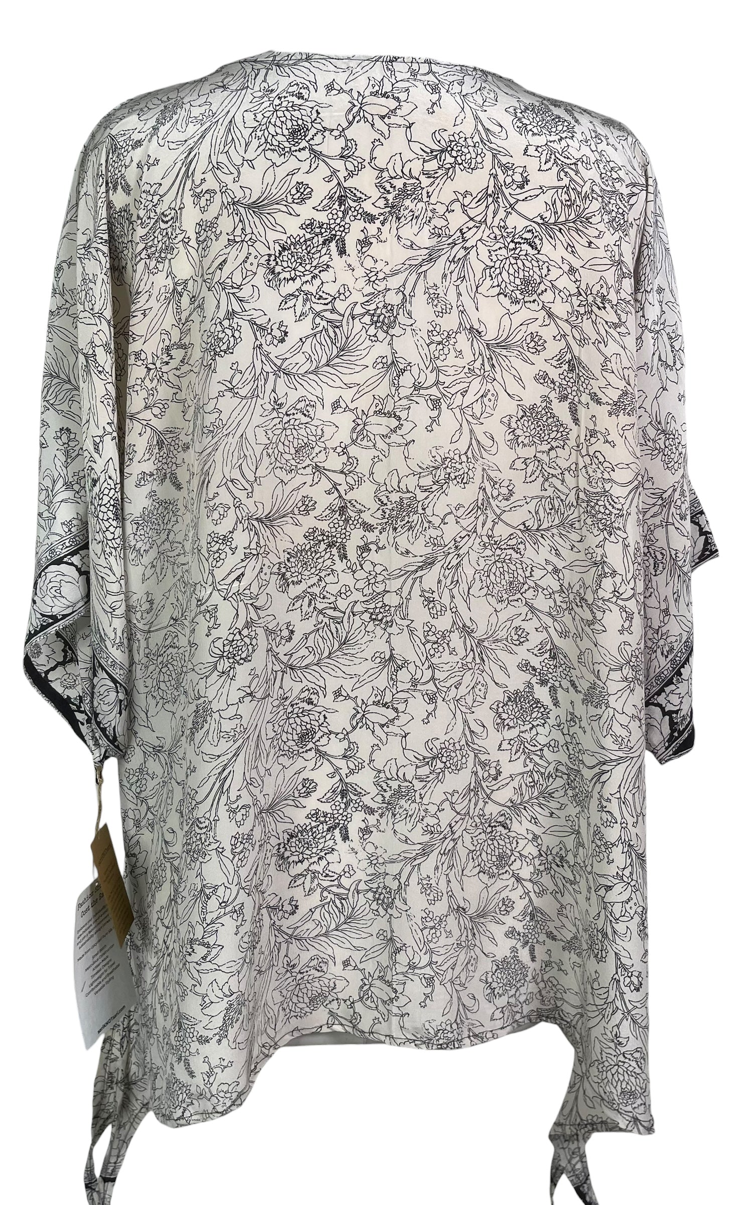 PRC8455 Wabi Sabi Pure Silk Long Tunic with Side Ties