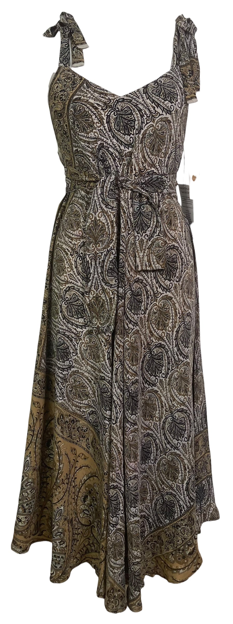 PRC8834  Wabi Sabi Pure Silk Maxi Dress with Belt by 15 FEBRUARY 2026 – Handmade ethical Maxi Dress from sariKNOTsari using upcycled silk. Designed in Canada for travel and slow fashion, loved from Toronto to LA to Sydney.