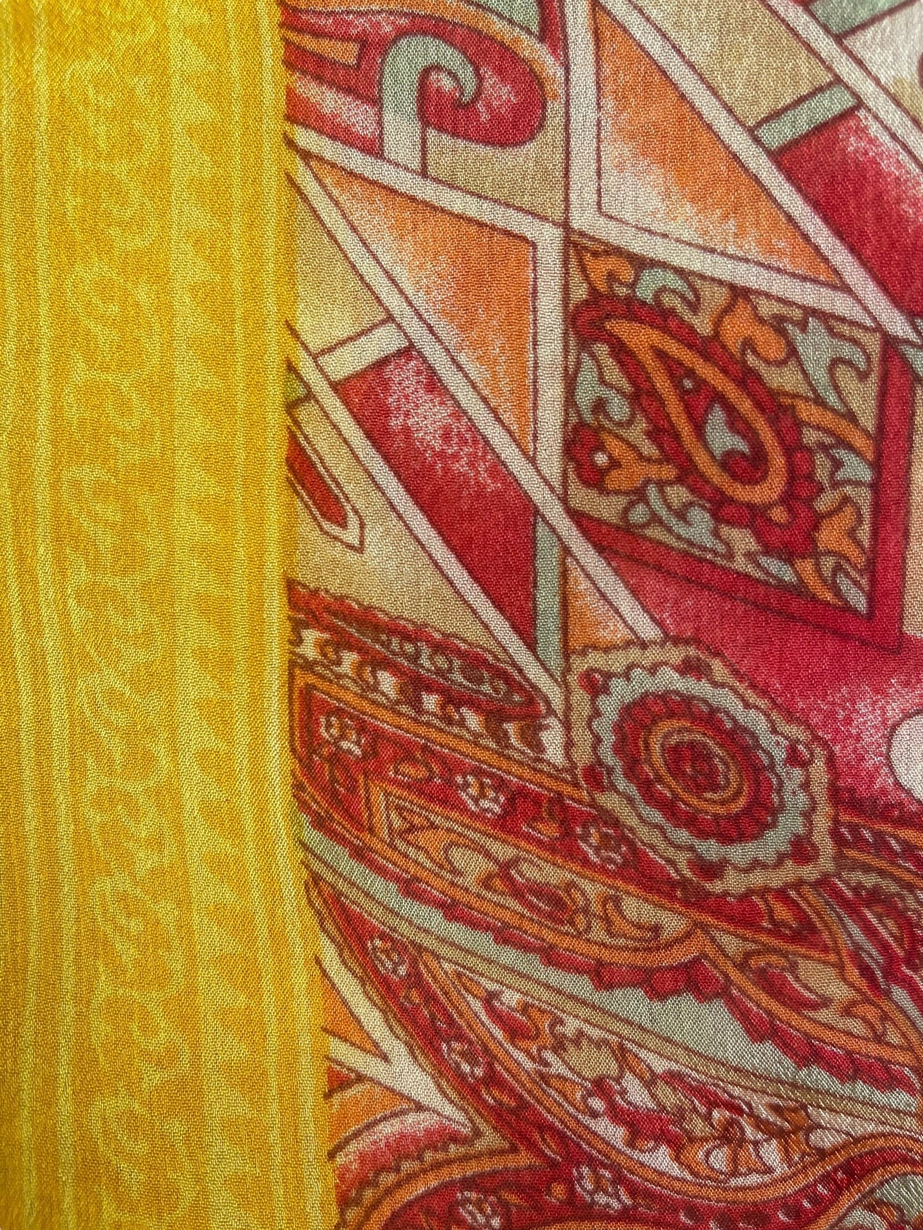 PRC7964 Sheer Avatar Pure Silk Self Pocket Tunic Dress