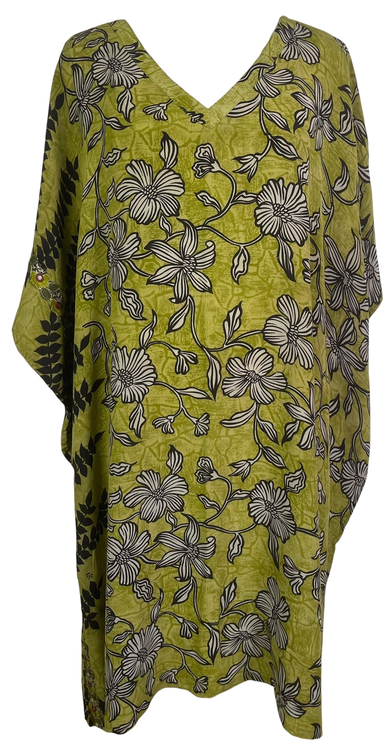 PRC8663 Avatar Pure Silk Midi Length Kaftan