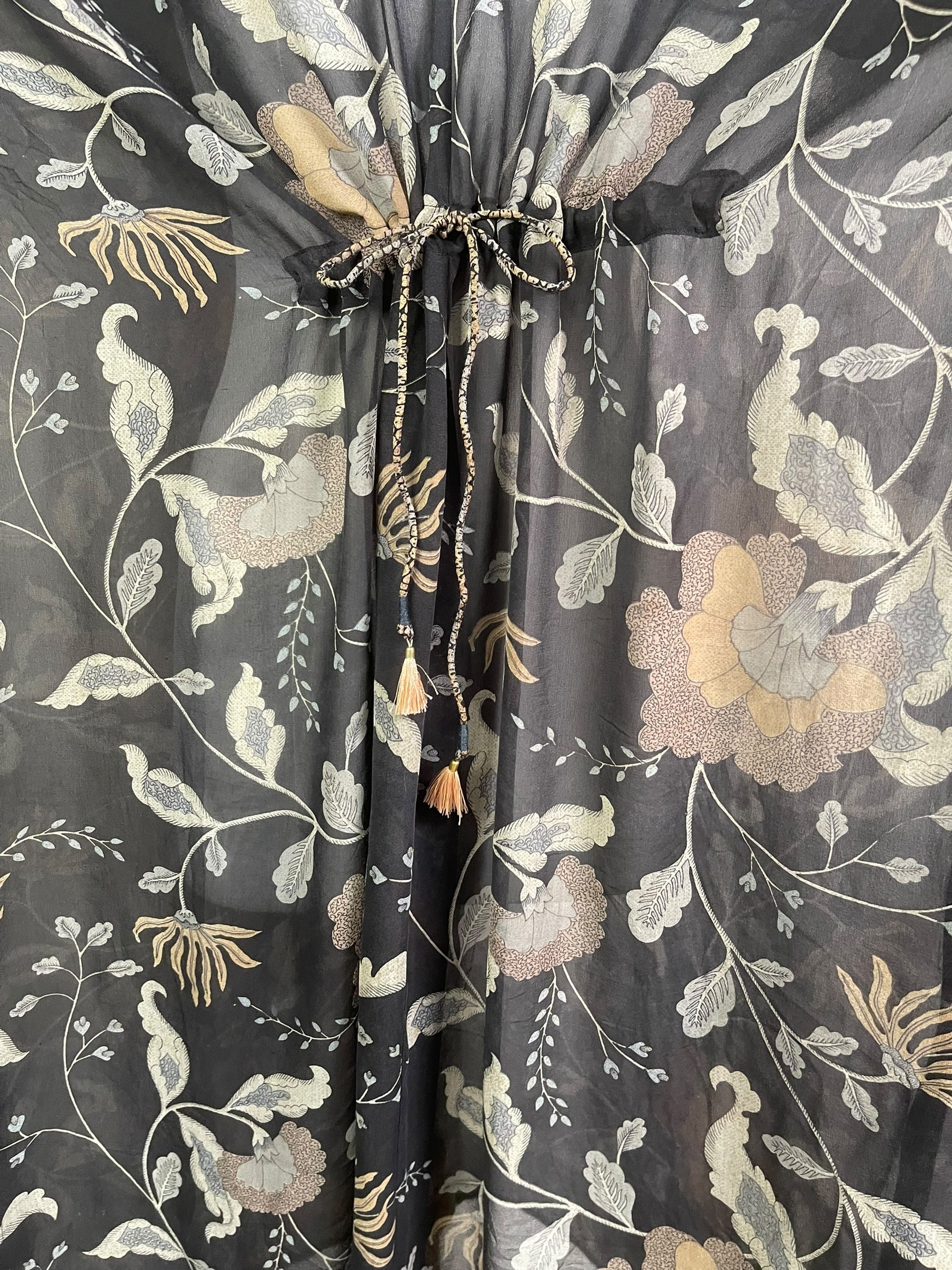 PRG8865 Sheer Avatar Pure Silk Maxi Kaftan