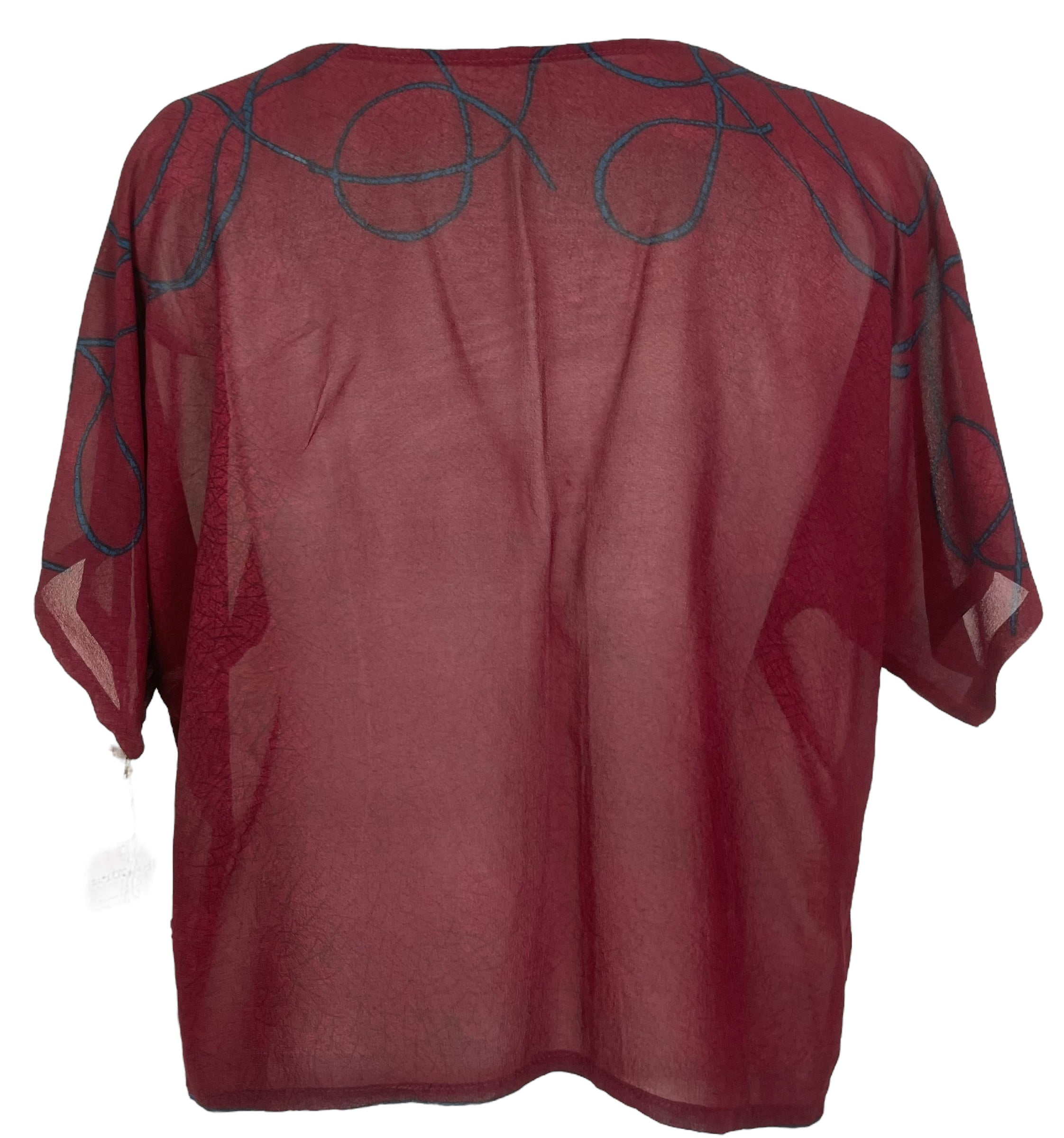 PRG4901 Sheer Wabi Sabi Pure Silk Boxy Top