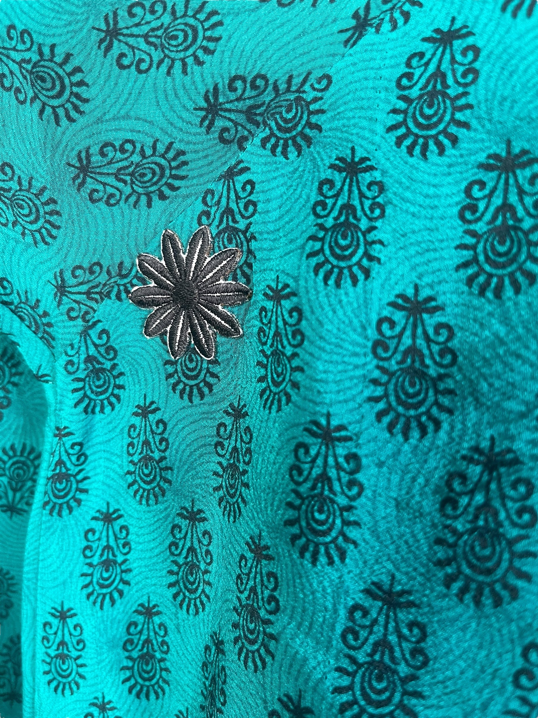 PRC7971 Avatar Pure Silk Sculptural Long Tunic Dress