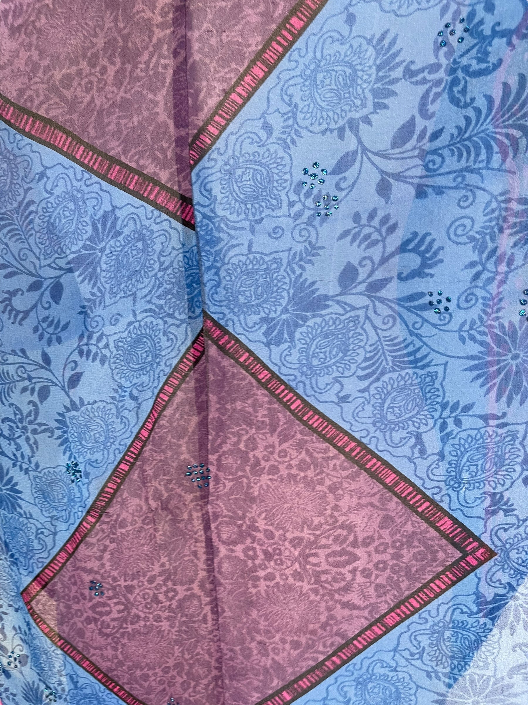 PRG7099 Sheer Avatar Pure Silk Waterfall Top