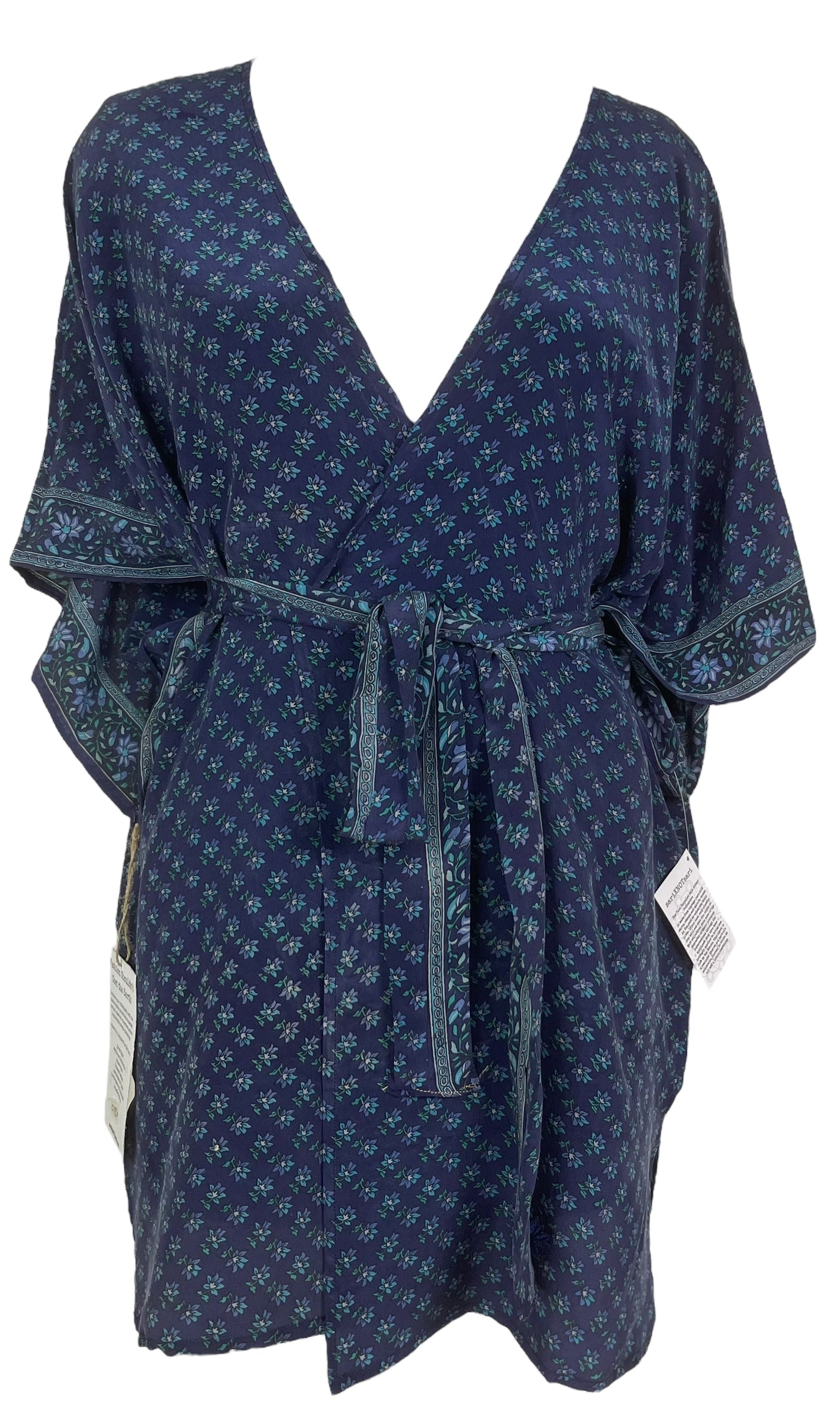 PRC7850 Avatar Pure Silk Kimono-Sleeved Jacket with Belt