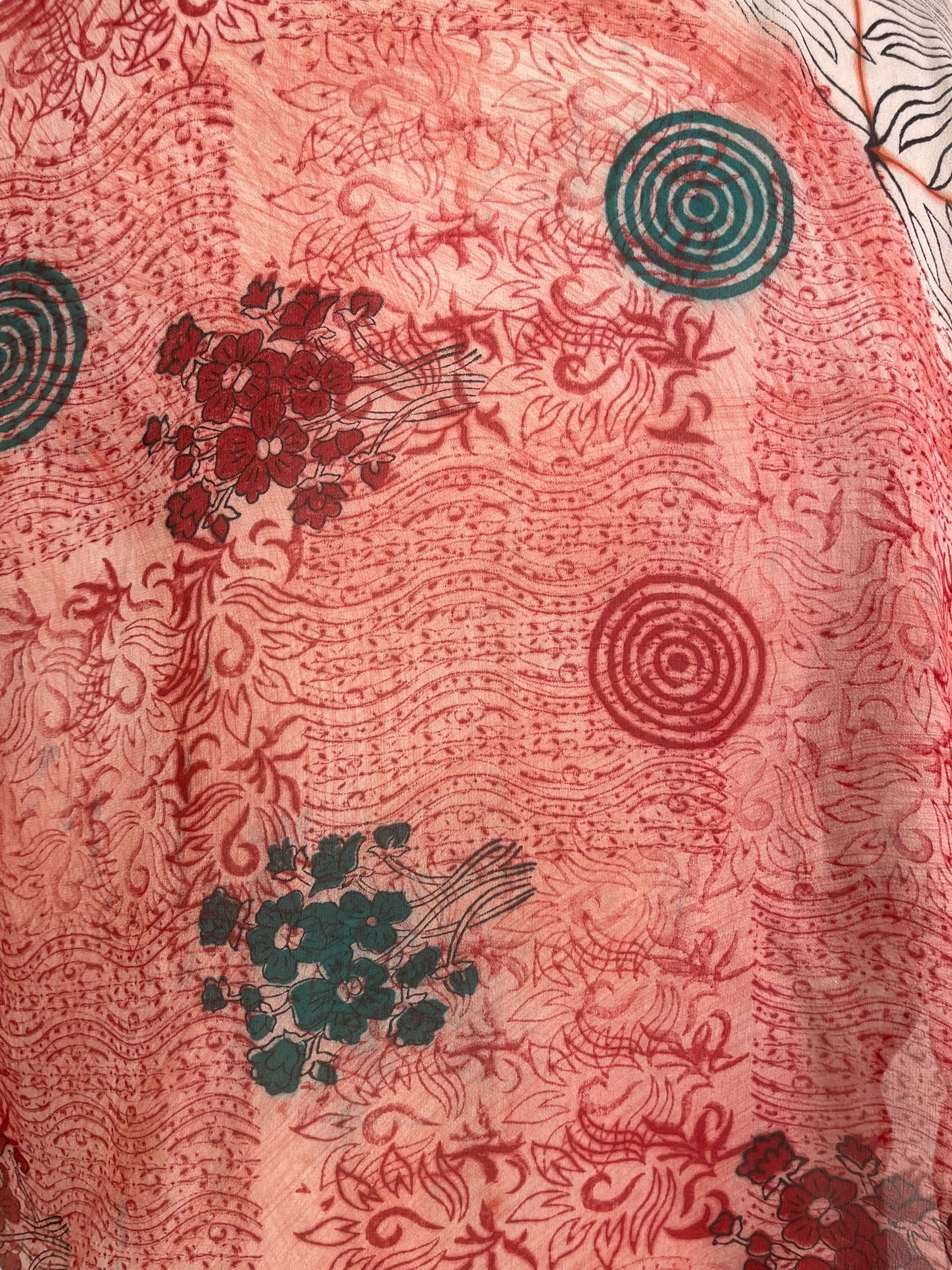 PRG8116 Sheer Wabi Sabi Pure Silk Side Slit Top by DECEMBER2025 – Handmade ethical Side Slit Top from sariKNOTsari using upcycled silk. Designed in Canada for travel and slow fashion, loved from Toronto to LA to Sydney.