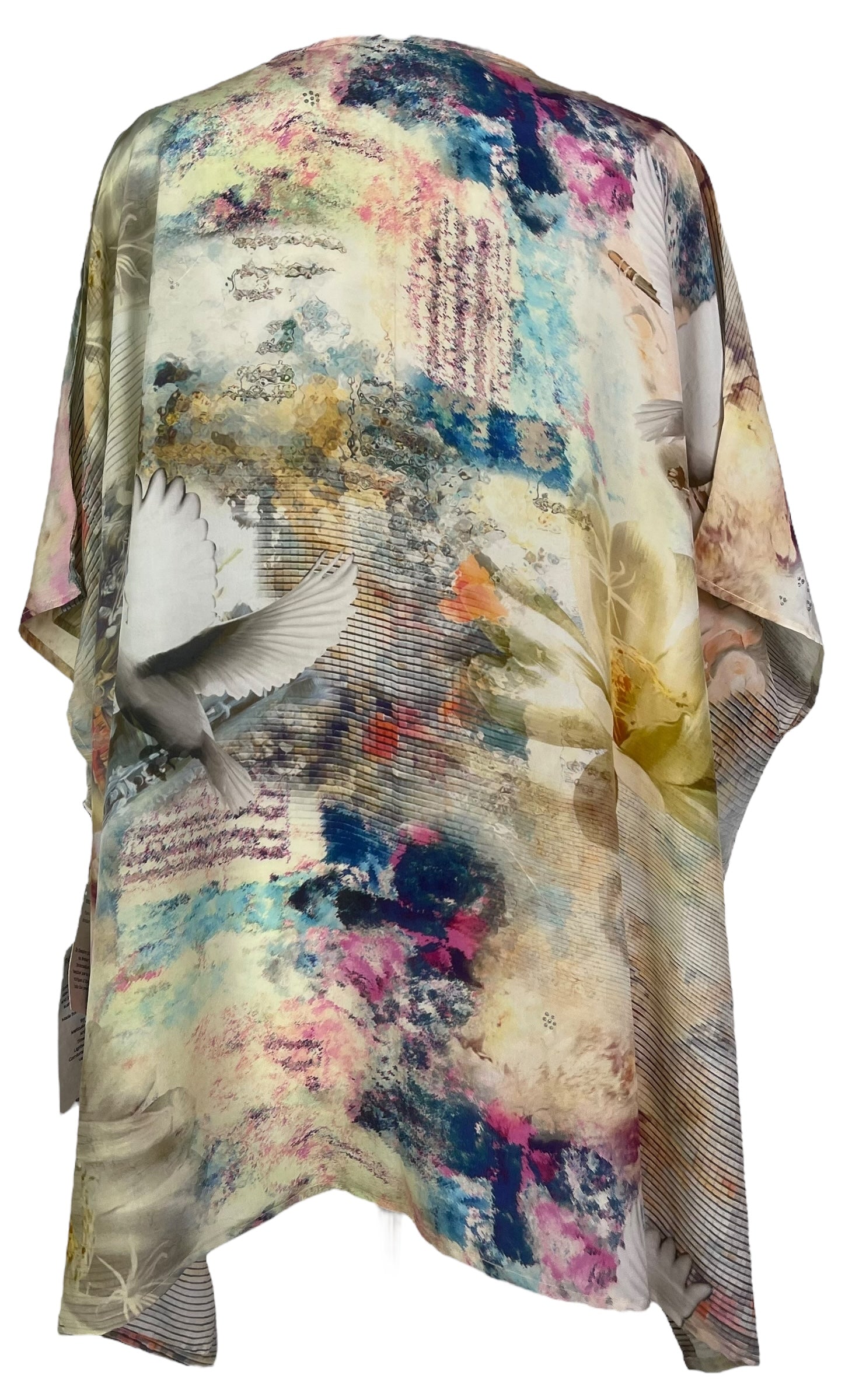 PRC8040 Avatar Pure Silk Short Kaftan Tunic with Slits