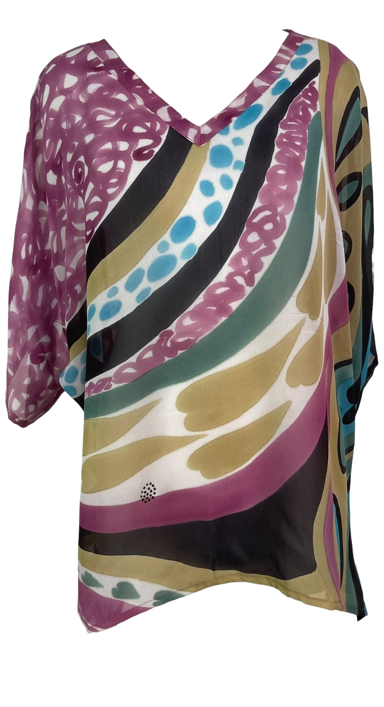 PREVIEW PRG8438 Sheer Avatar Pure Silk Long Tunic with Side Ties